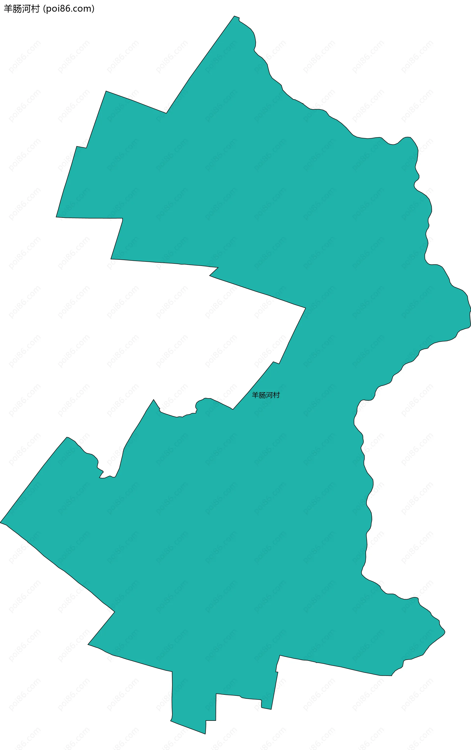 羊肠河村边界地图