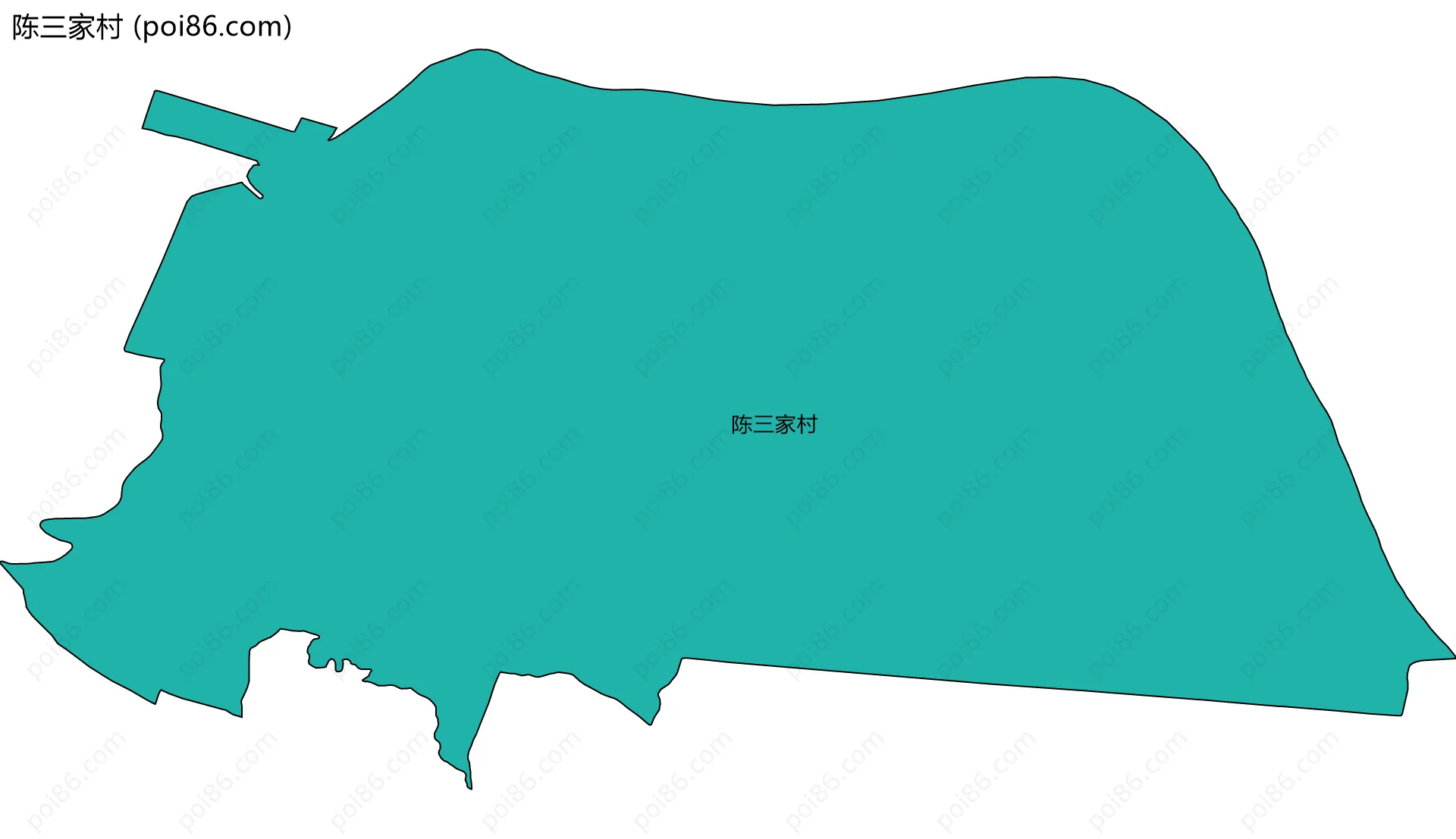 陈三家村边界地图