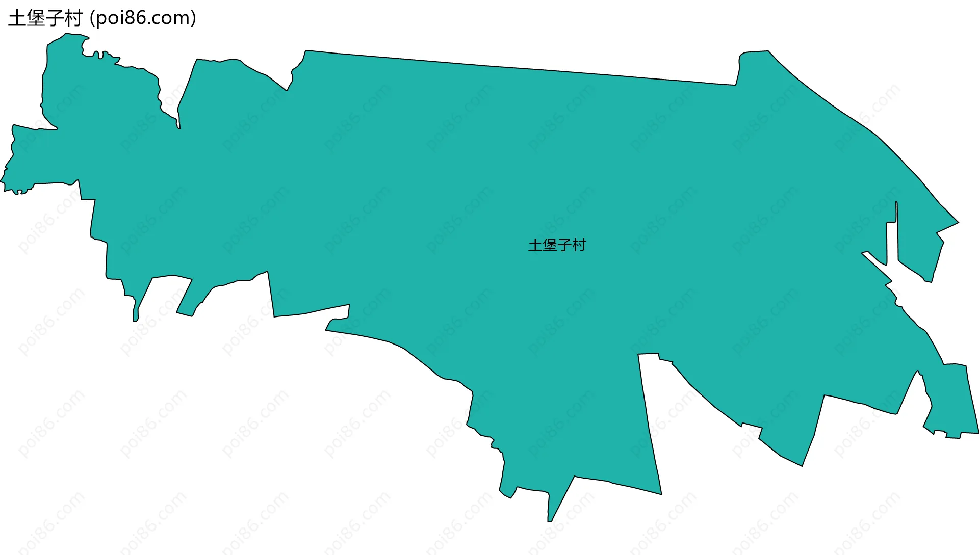 土堡子村边界地图