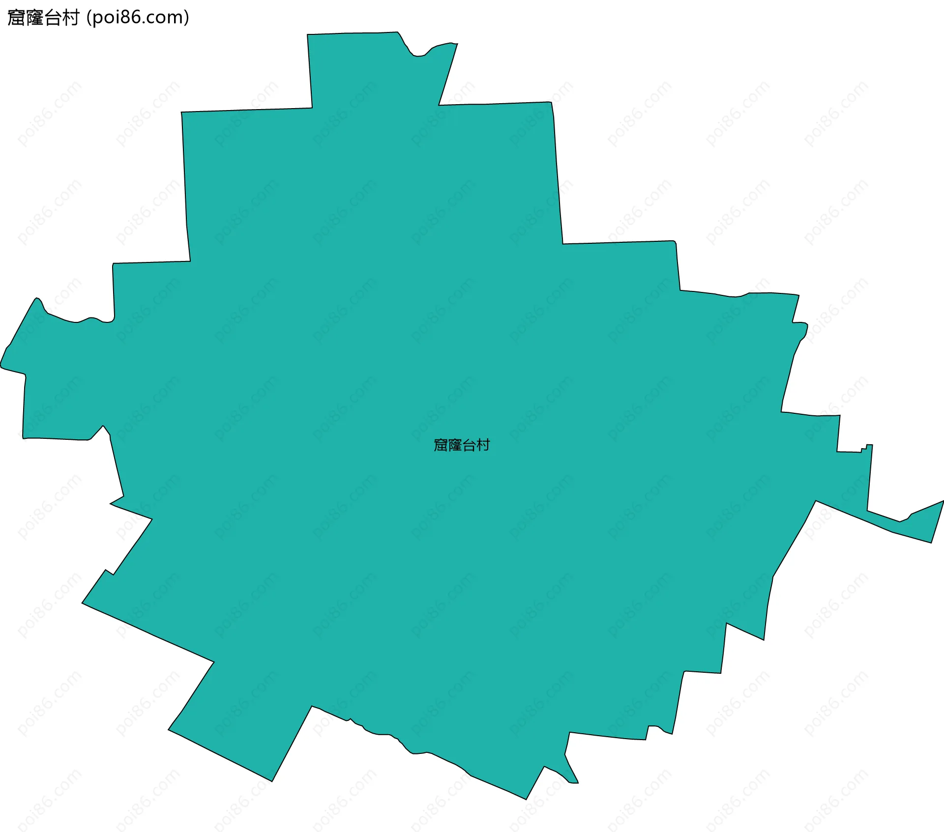 窟窿台村边界地图
