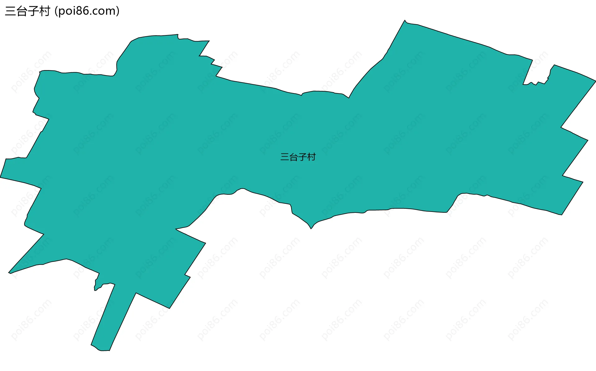 三台子村边界地图