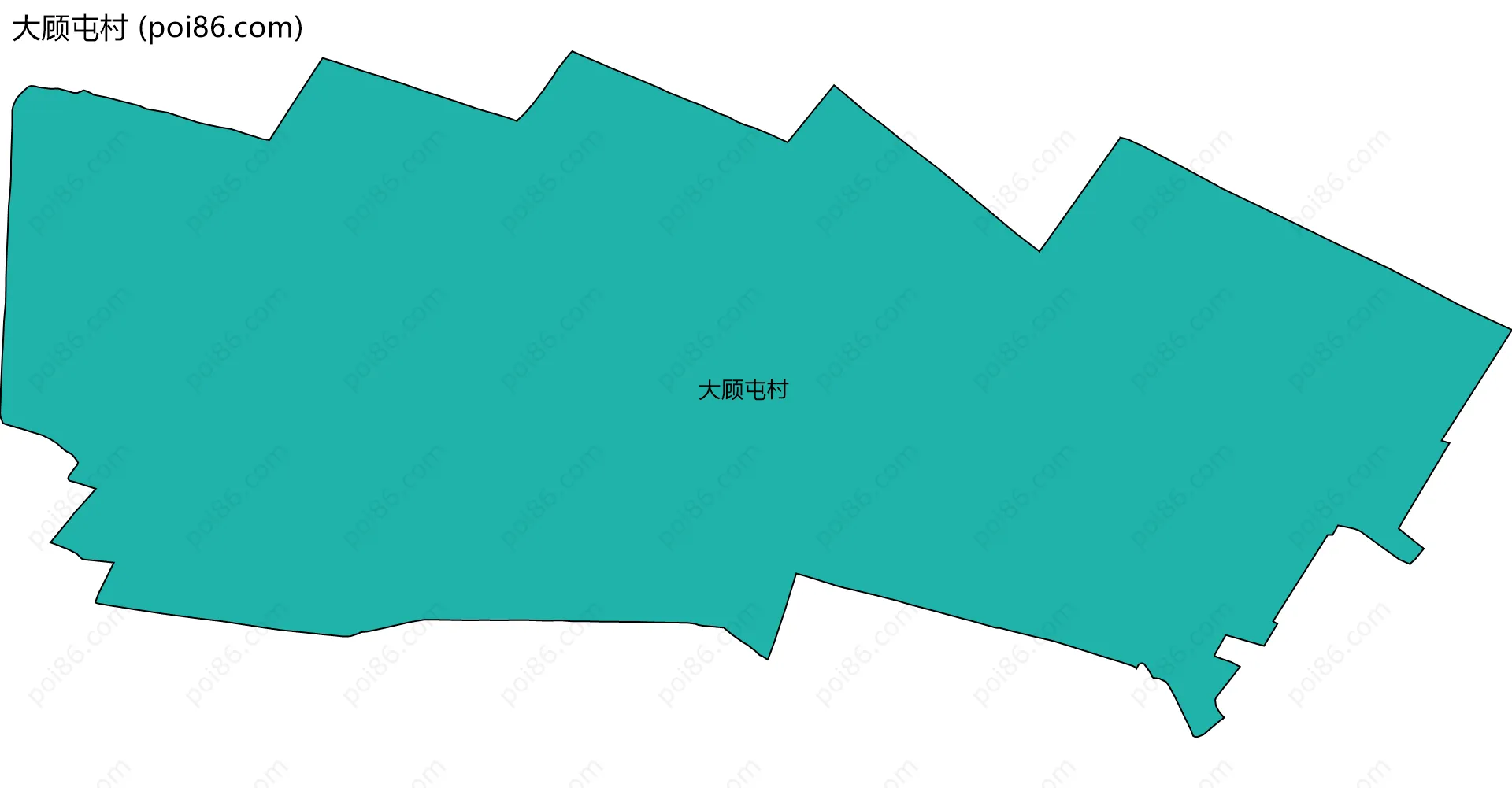 大顾屯村边界地图