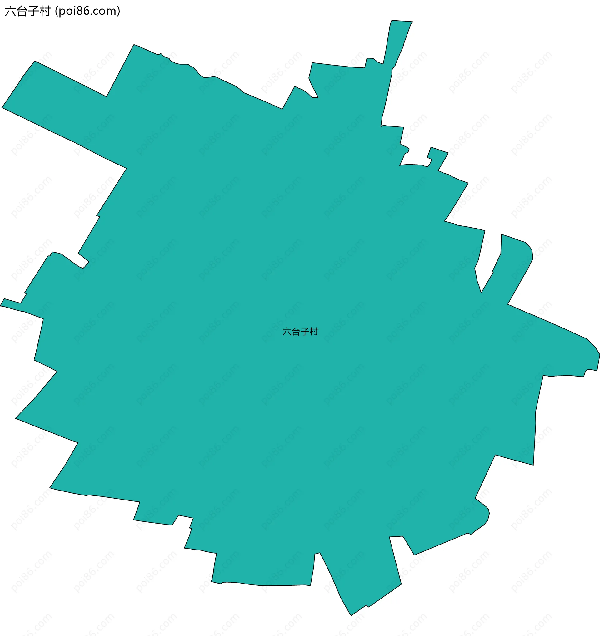 六台子村边界地图