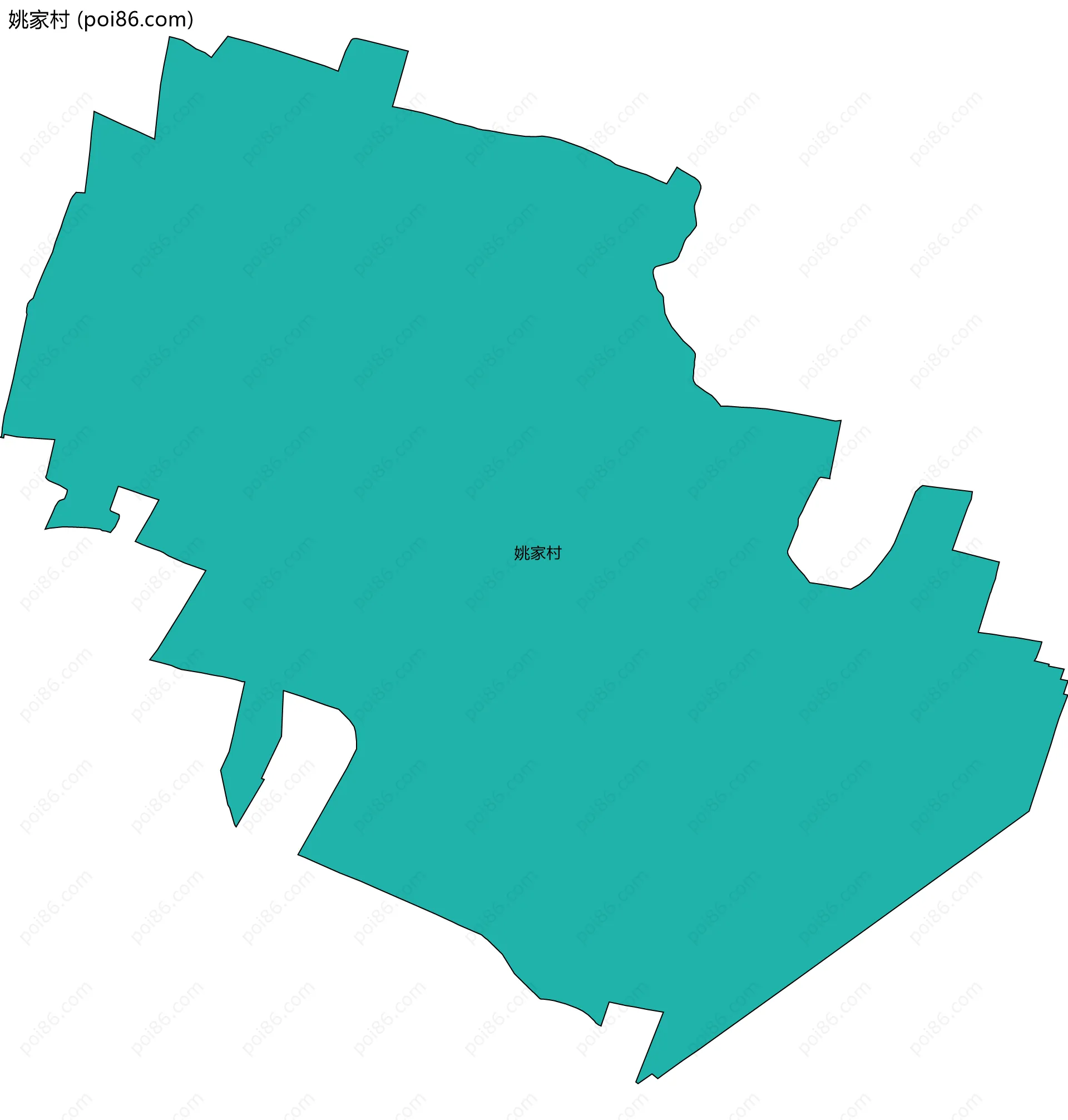 姚家村边界地图