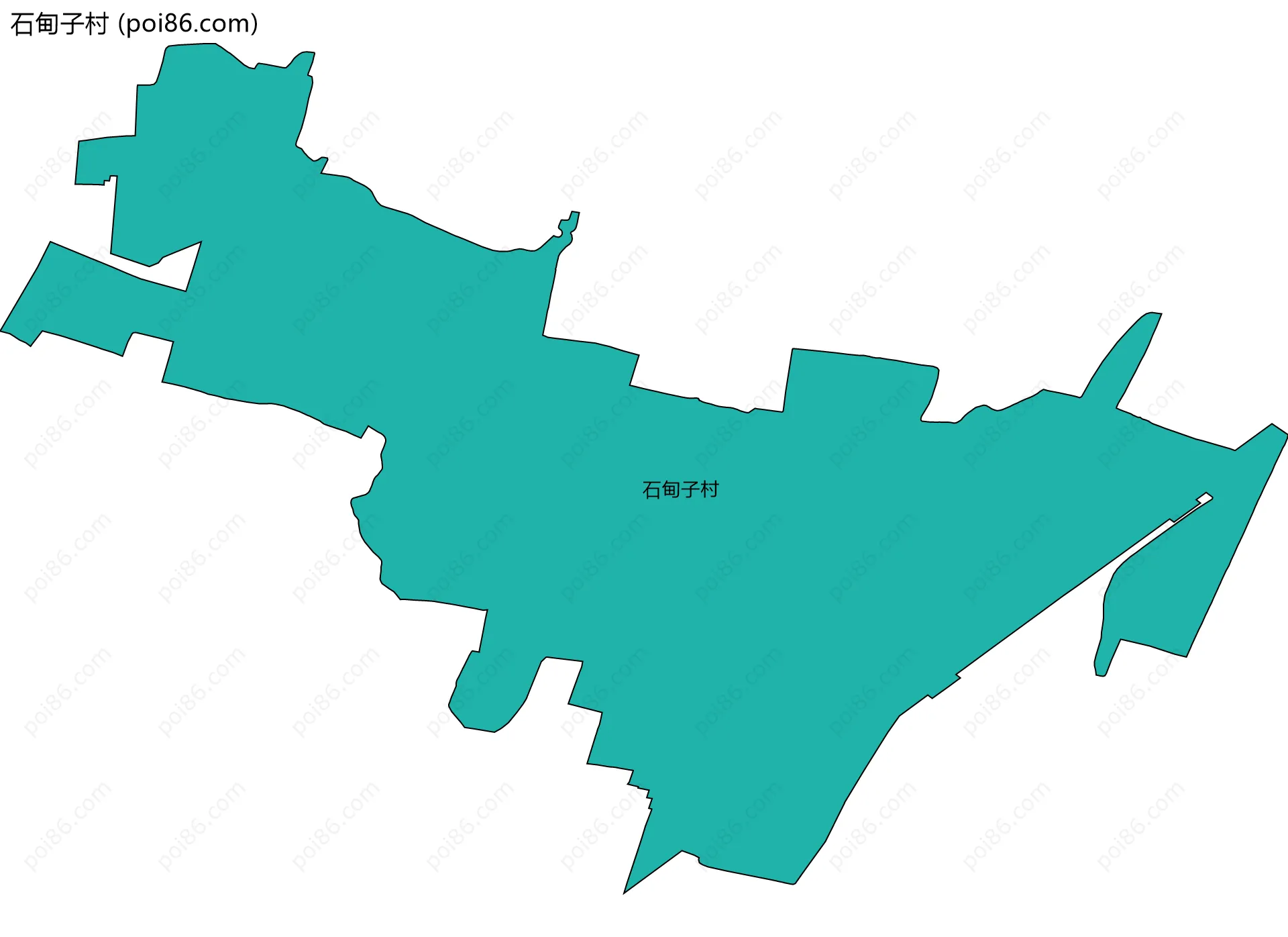 石甸子村边界地图