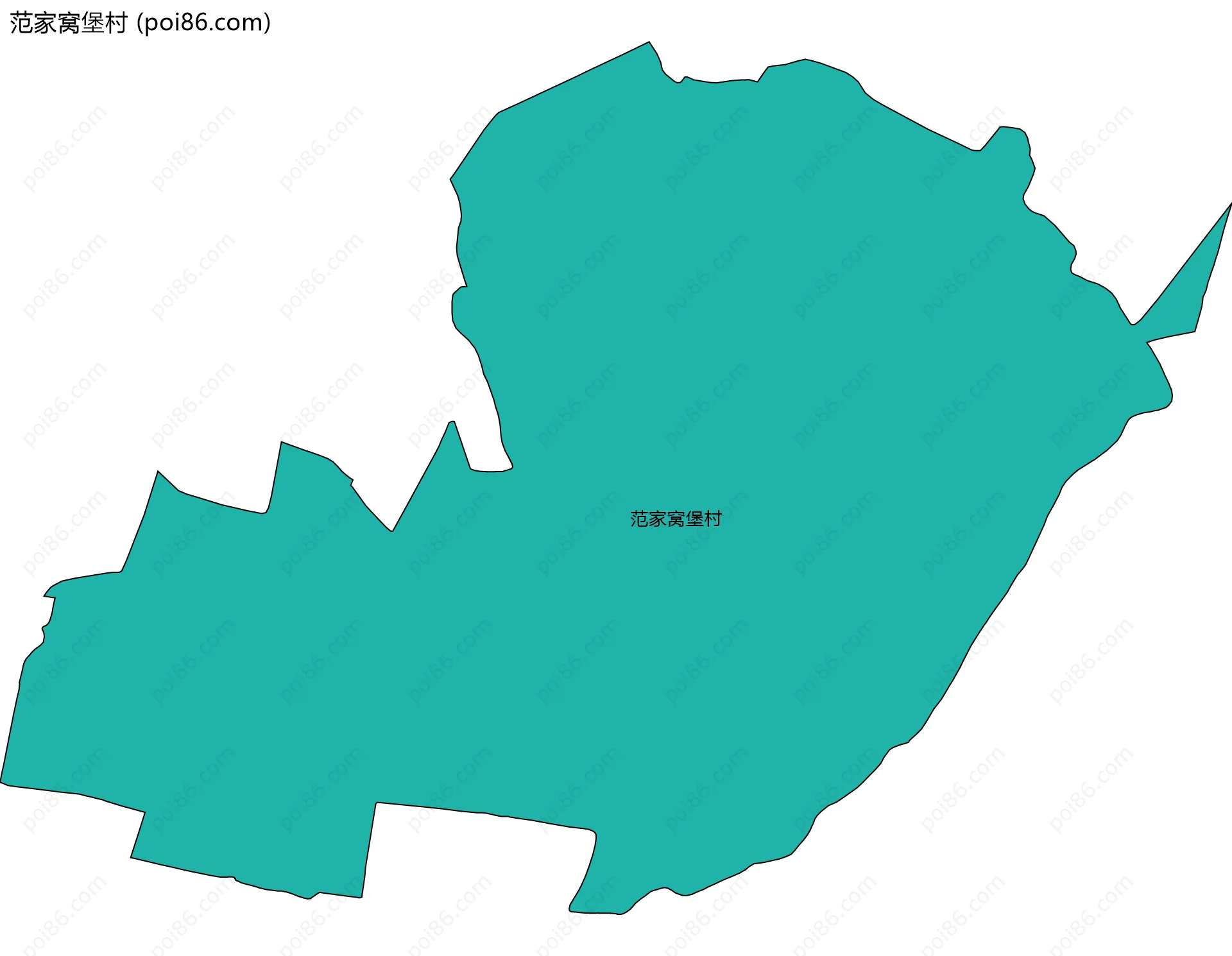 范家窝堡村边界地图