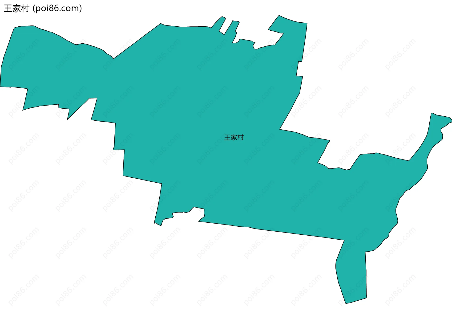 王家村边界地图