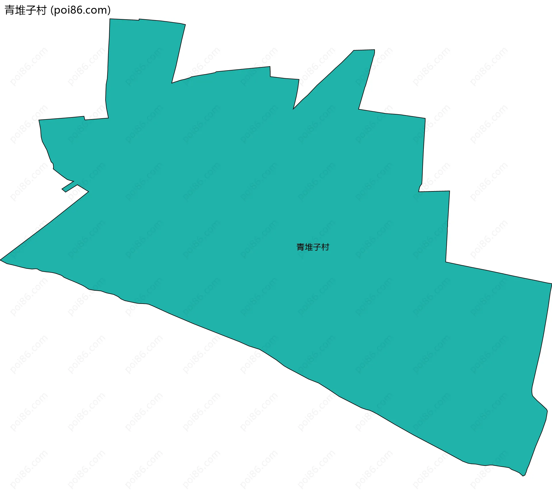 青堆子村边界地图