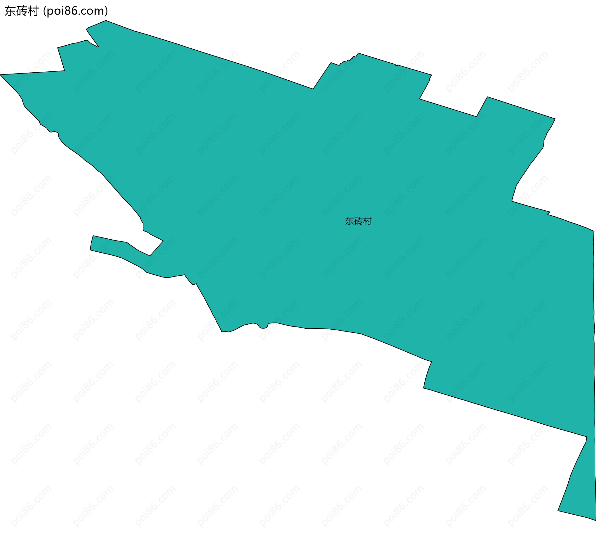 东砖村边界地图