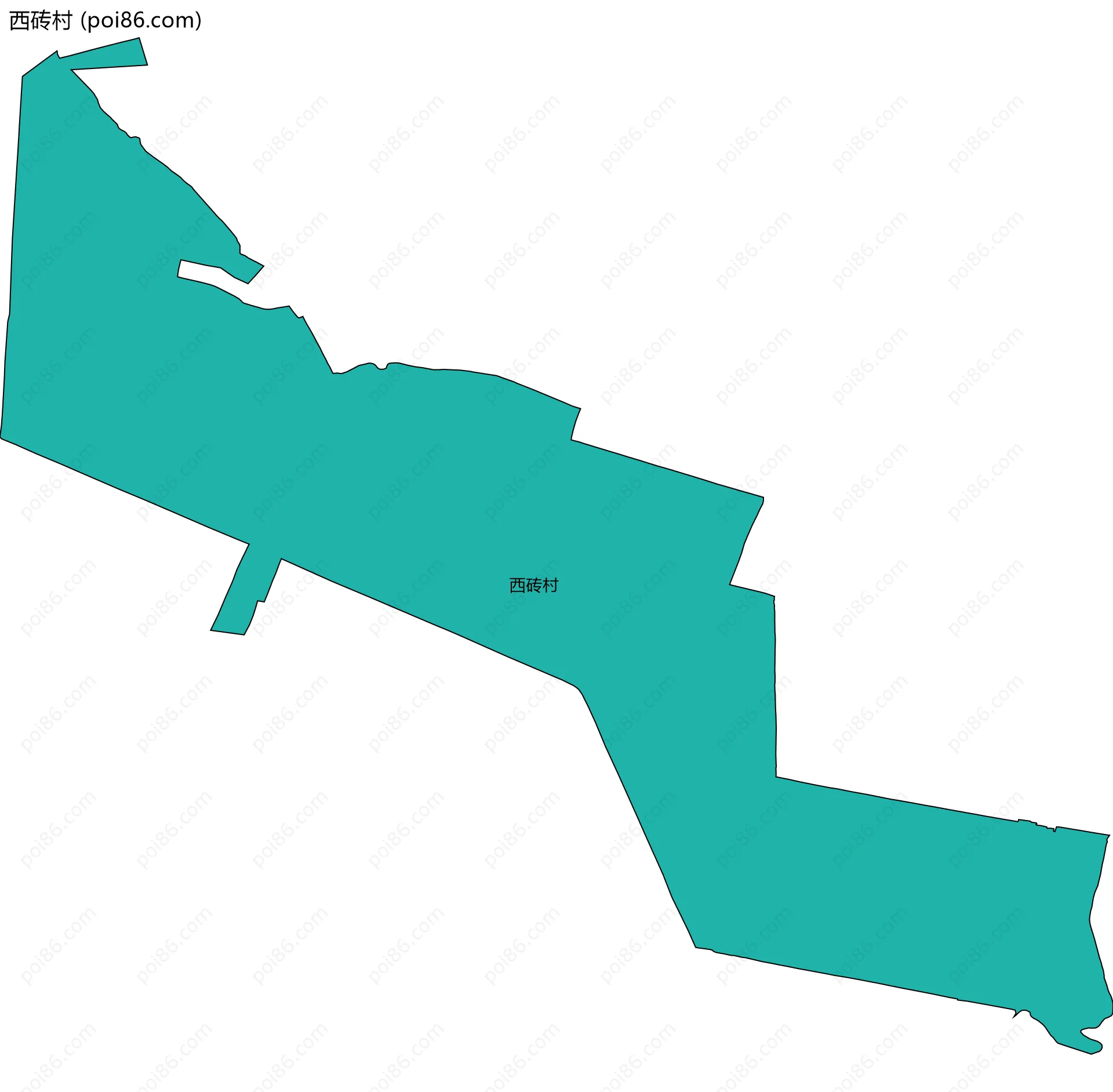 西砖村边界地图