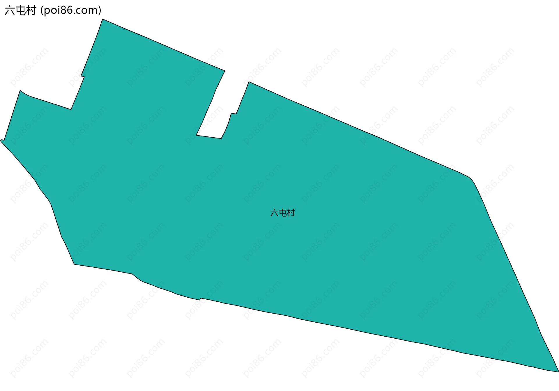 六屯村边界地图