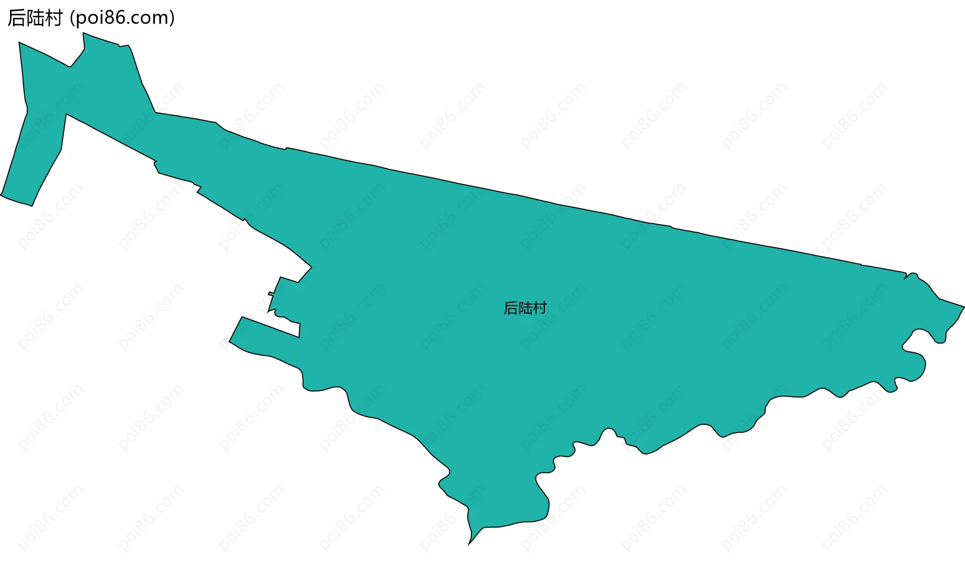 后陆村边界地图