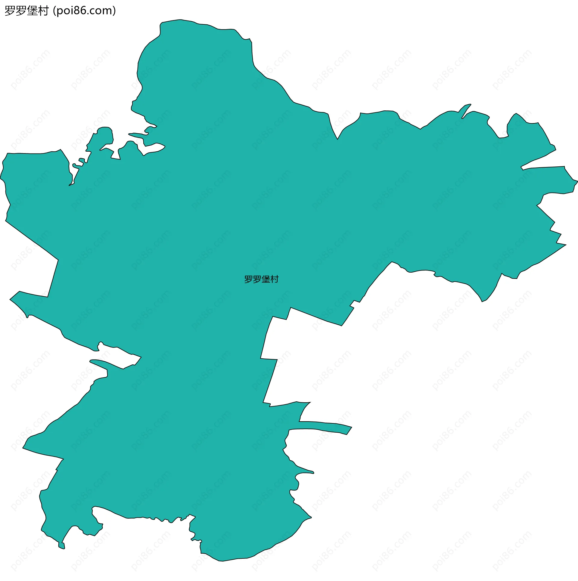 罗罗堡村边界地图