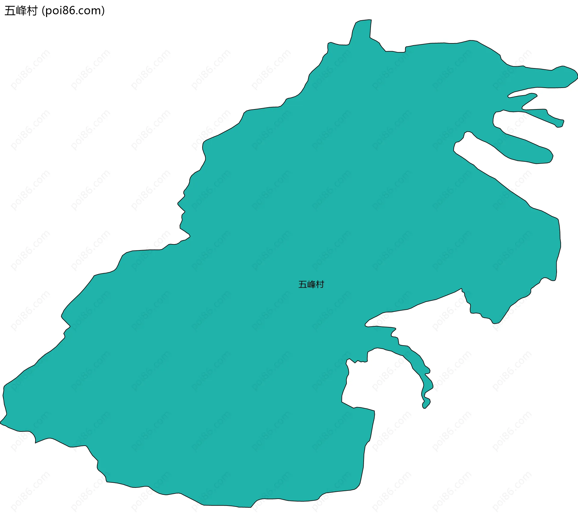 五峰村边界地图