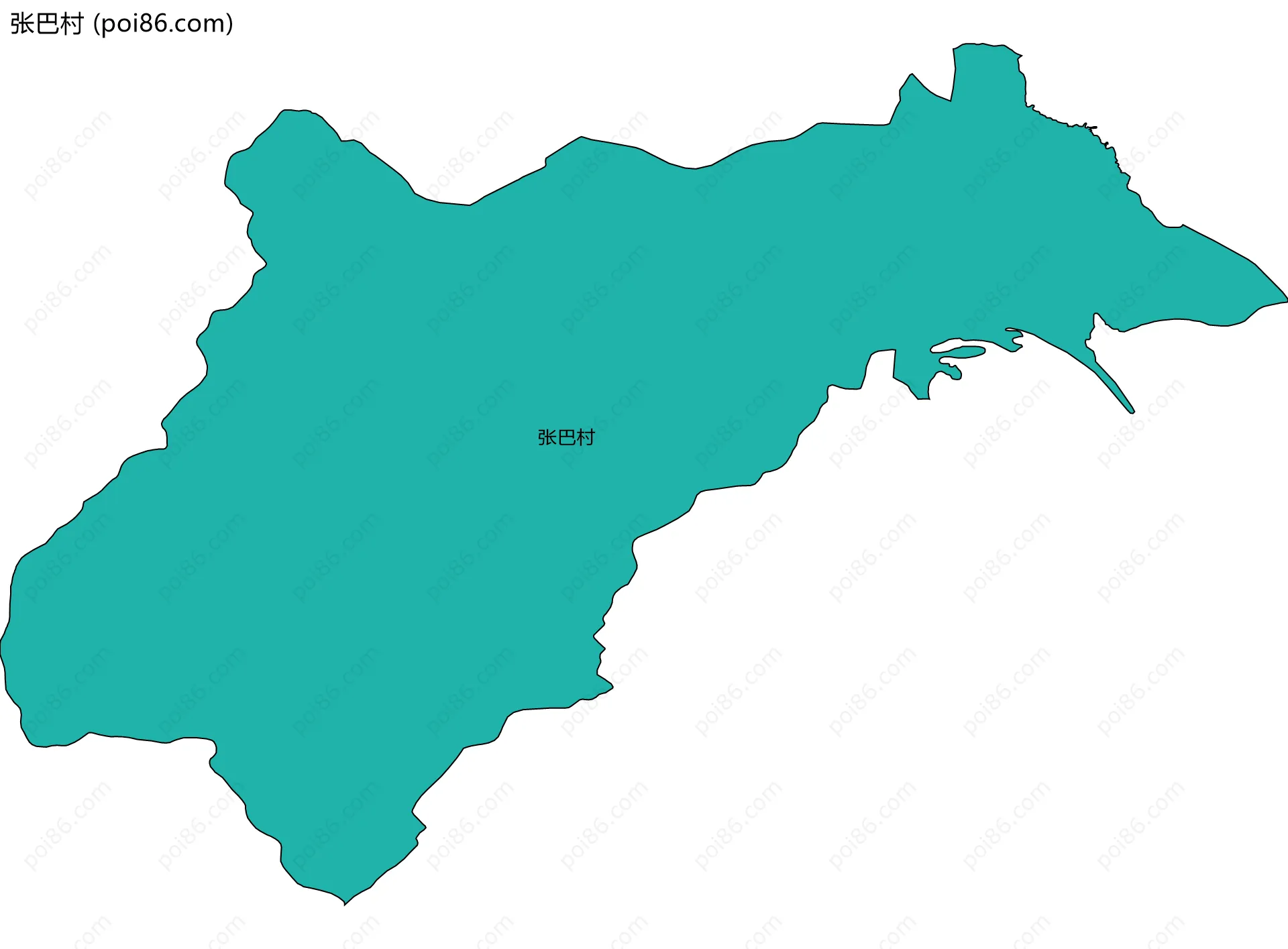 张巴村边界地图