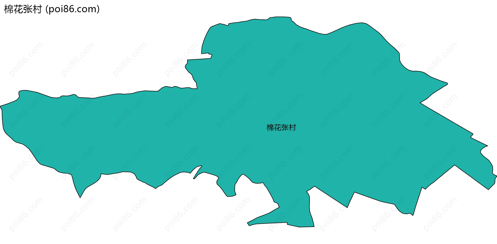 棉花张村边界地图