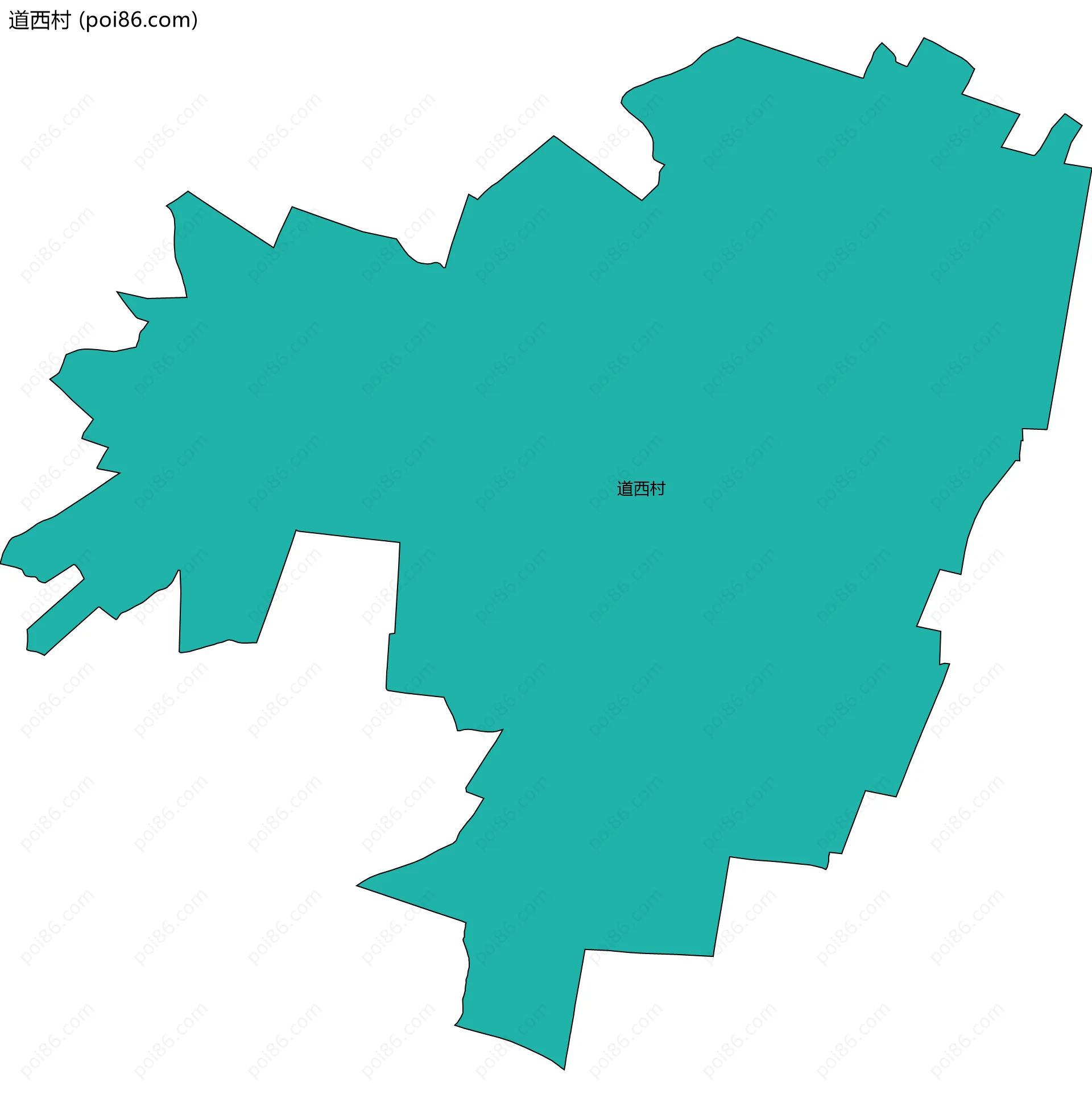 道西村边界地图