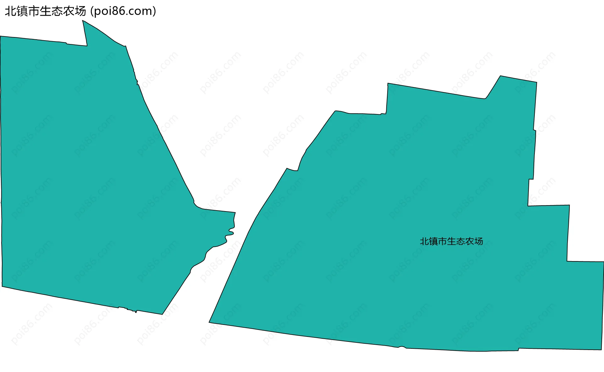 北镇市生态农场边界地图
