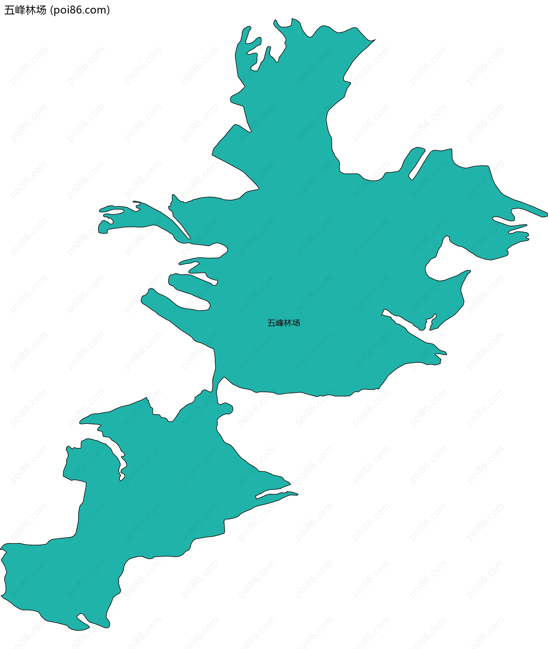 五峰林场边界地图