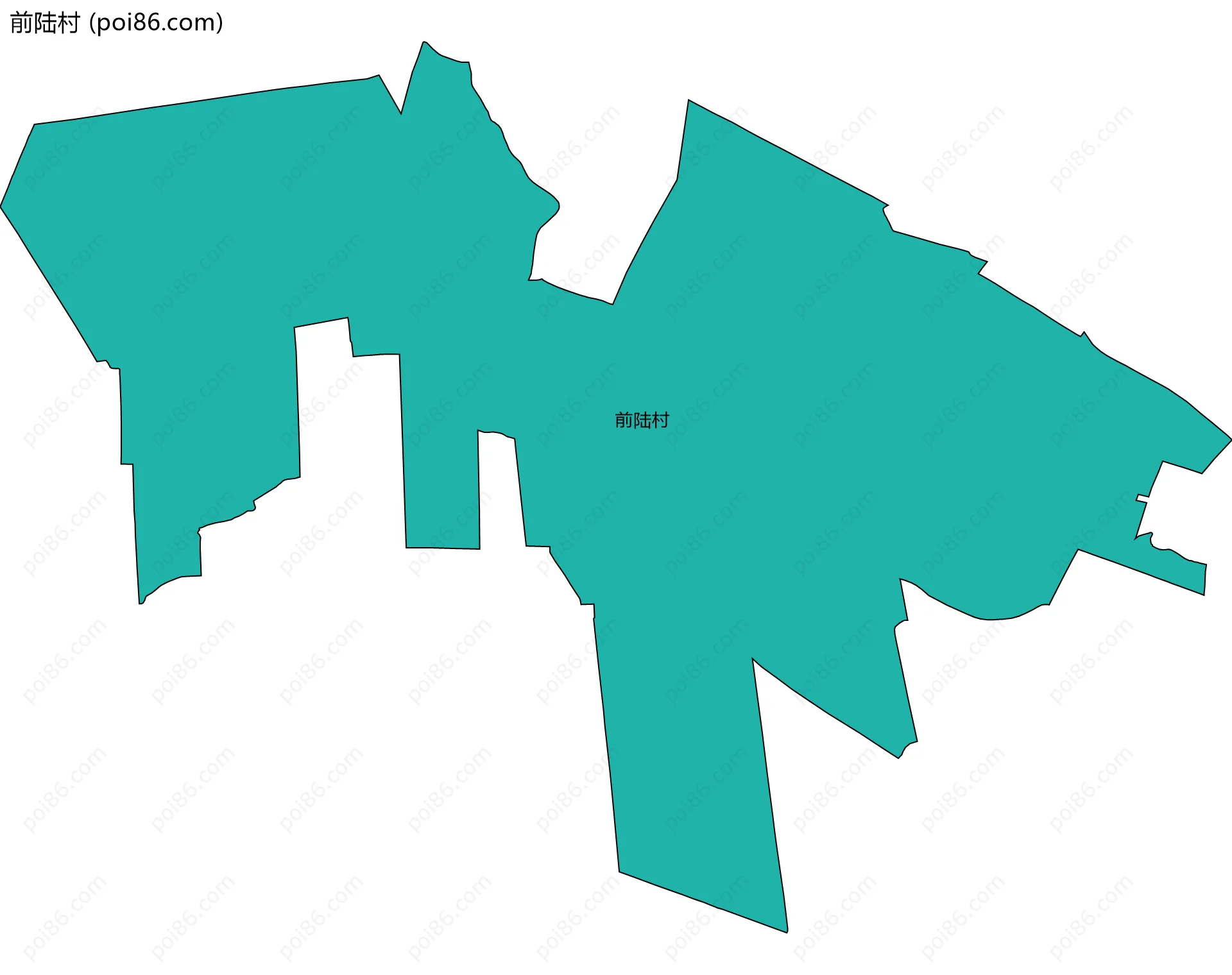 前陆村边界地图