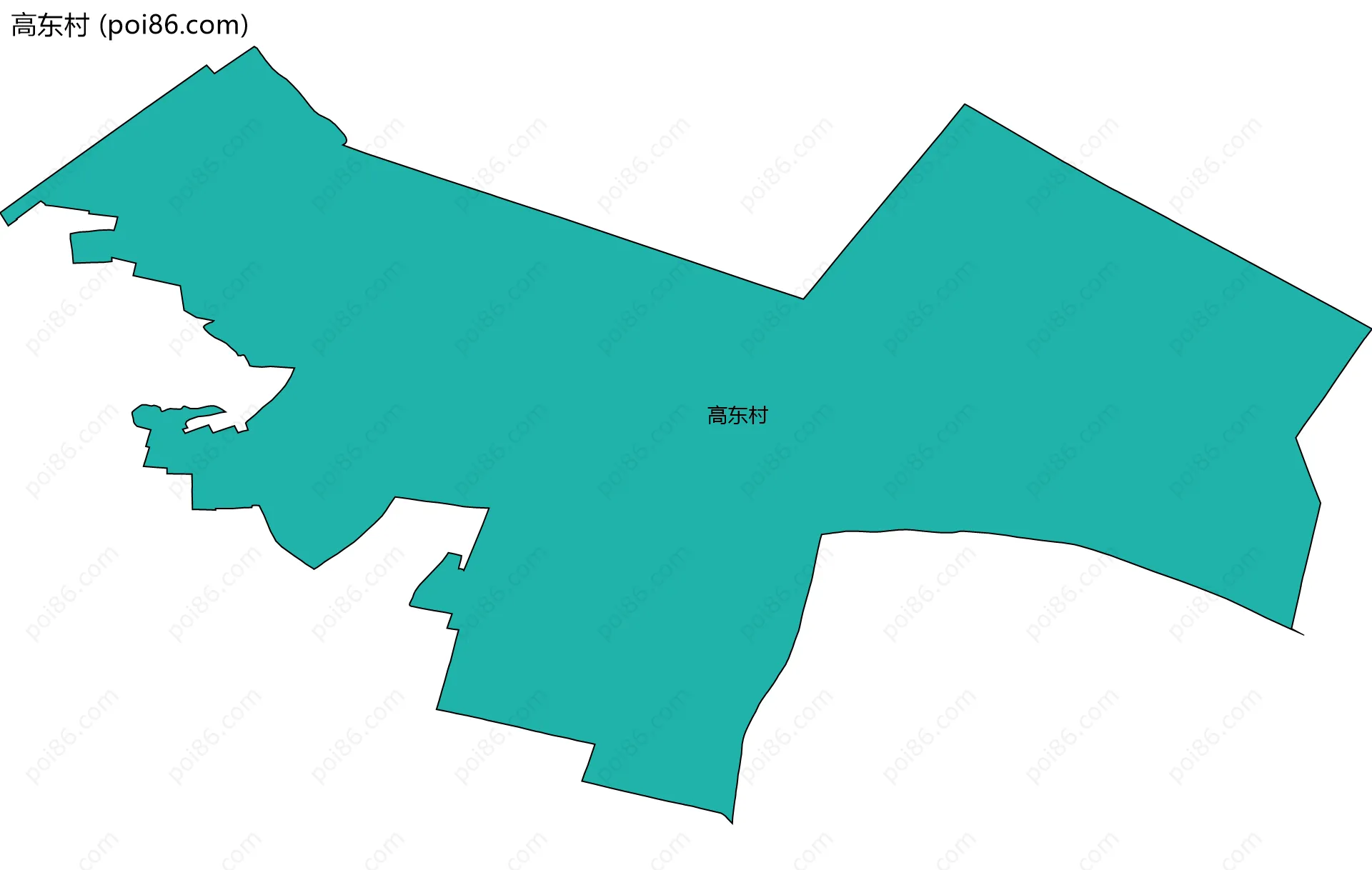 高东村边界地图