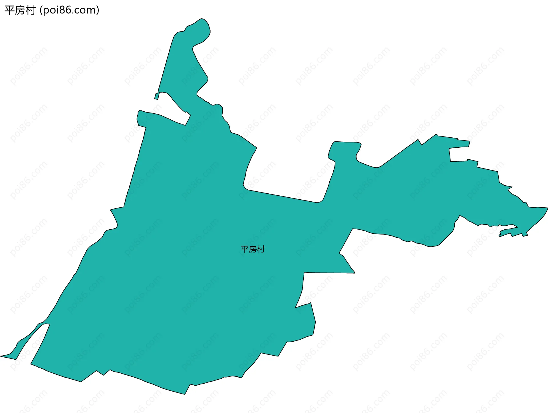 平房村边界地图