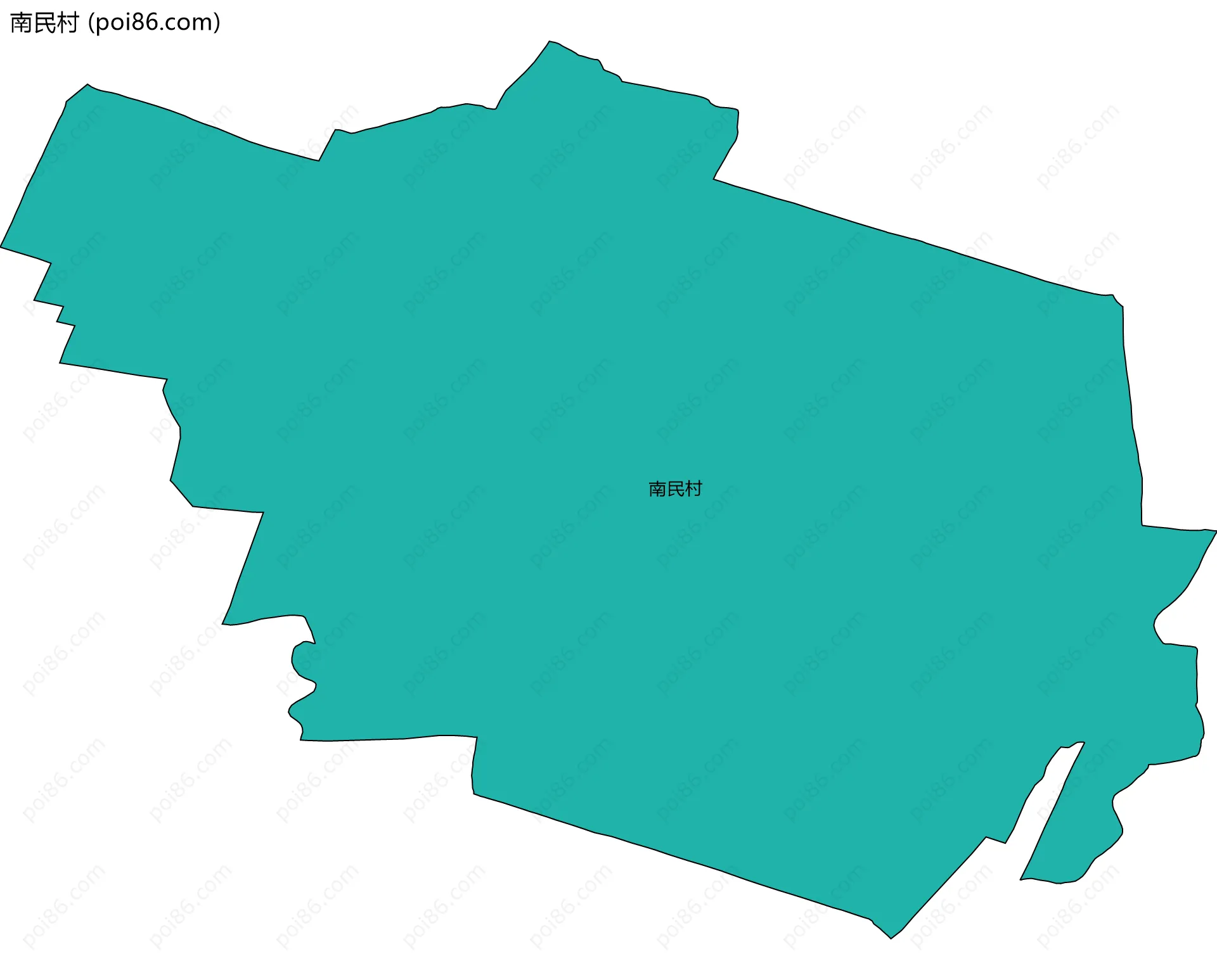 南民村边界地图