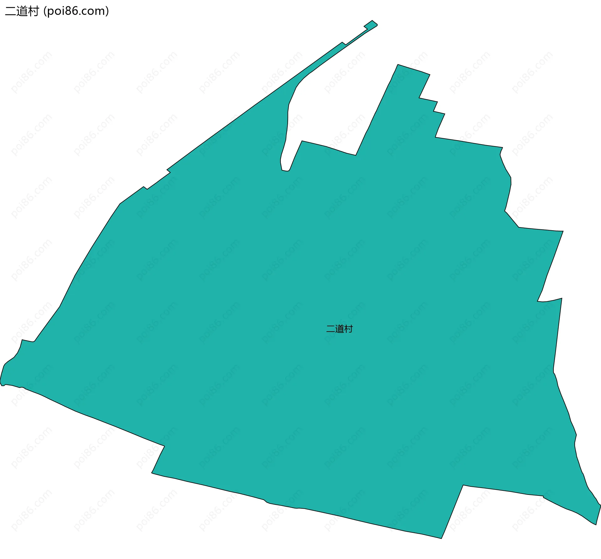 二道村边界地图