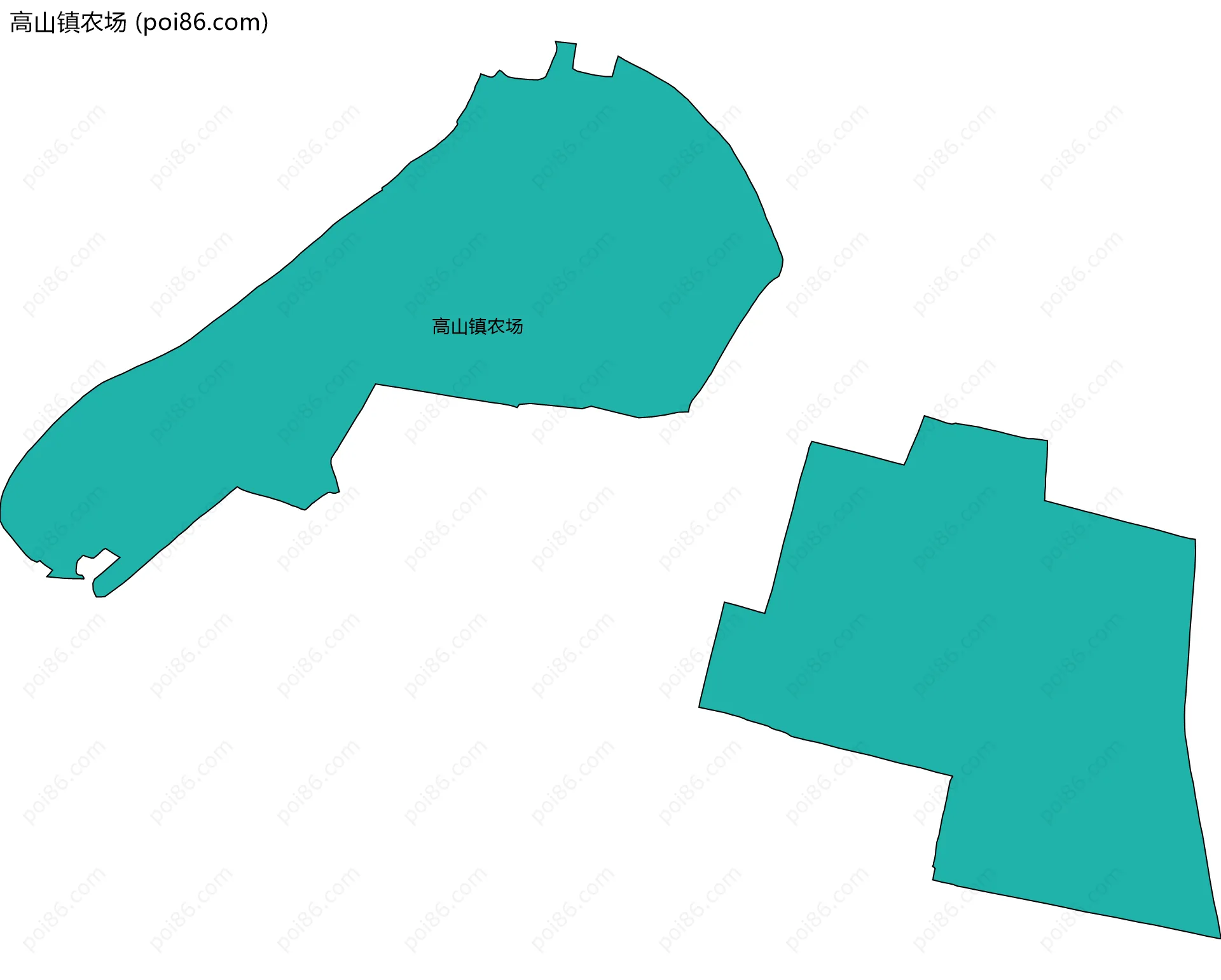 高山镇农场边界地图