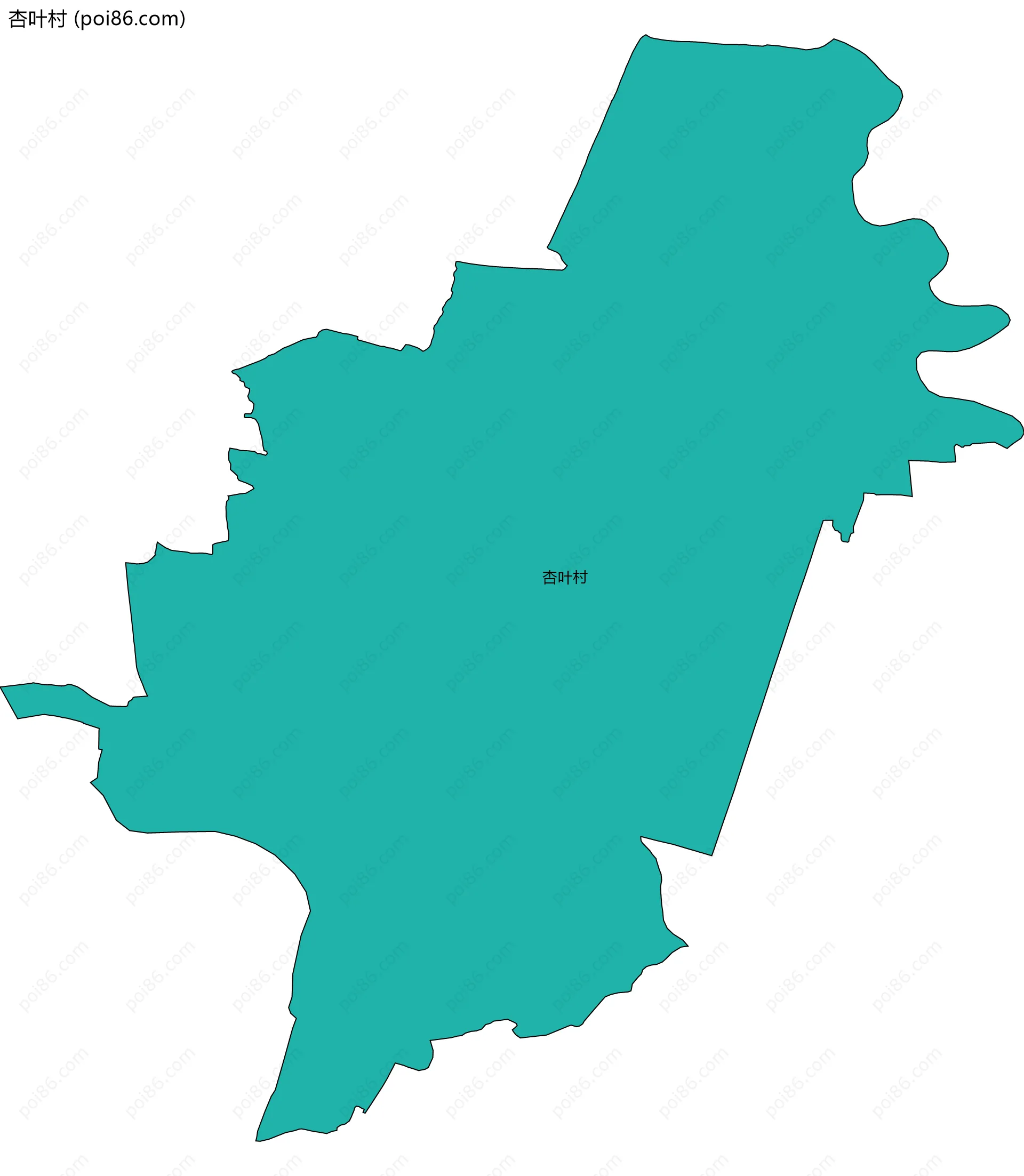 杏叶村边界地图