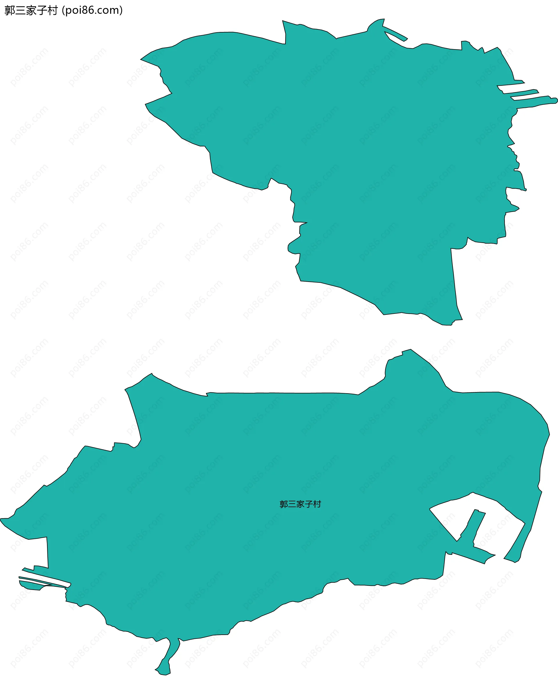 郭三家子村边界地图