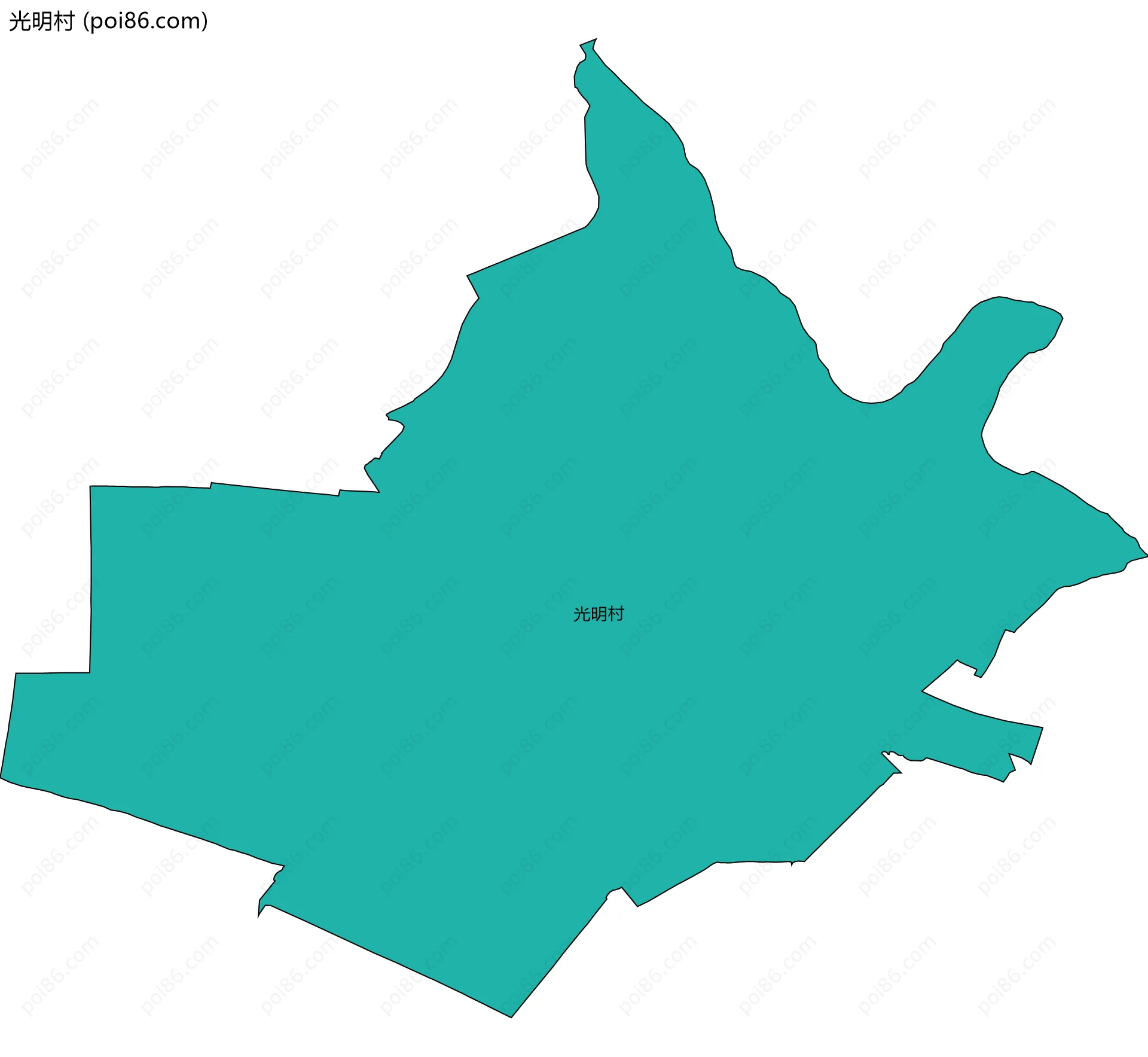 光明村边界地图