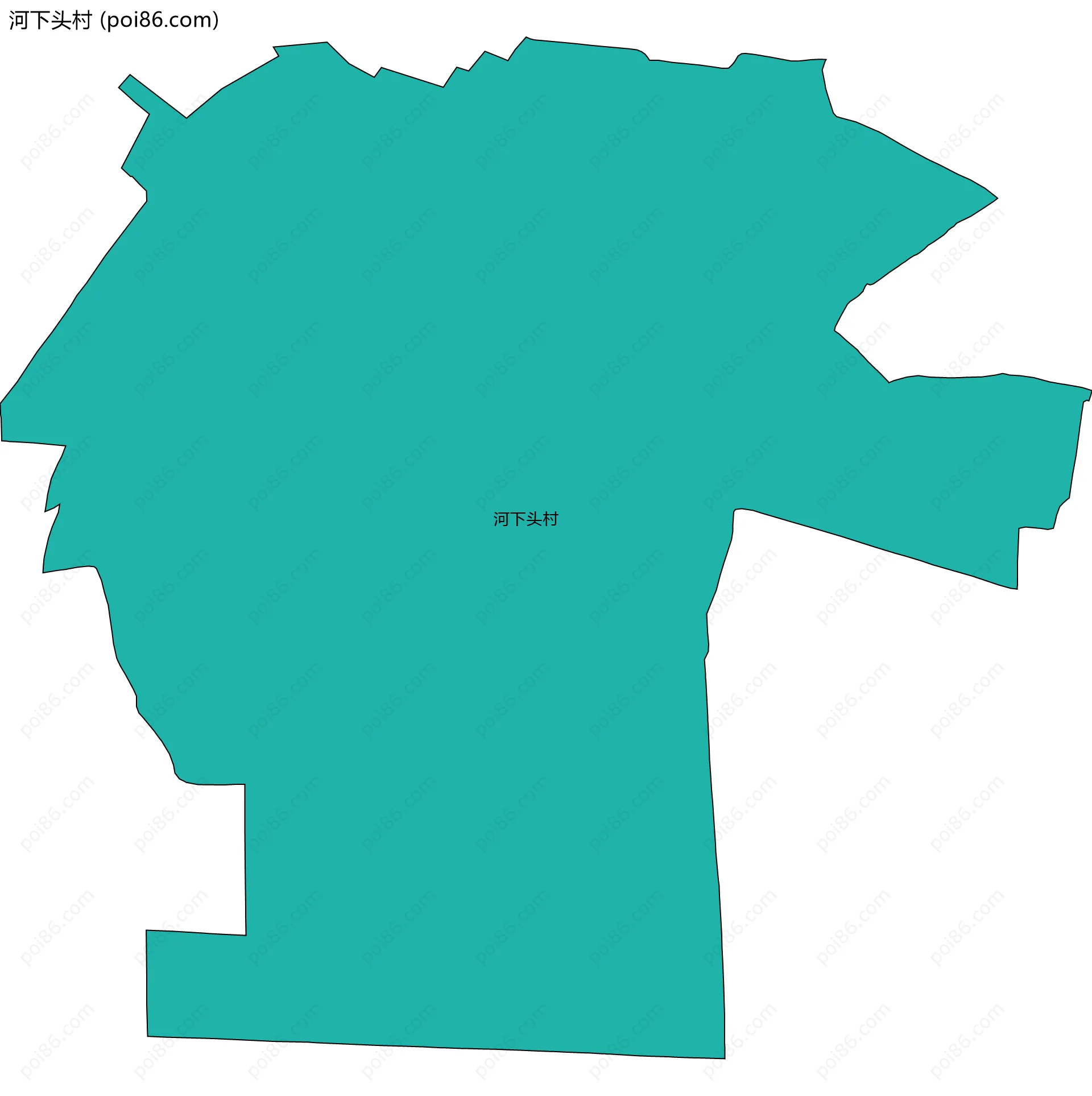 河下头村边界地图