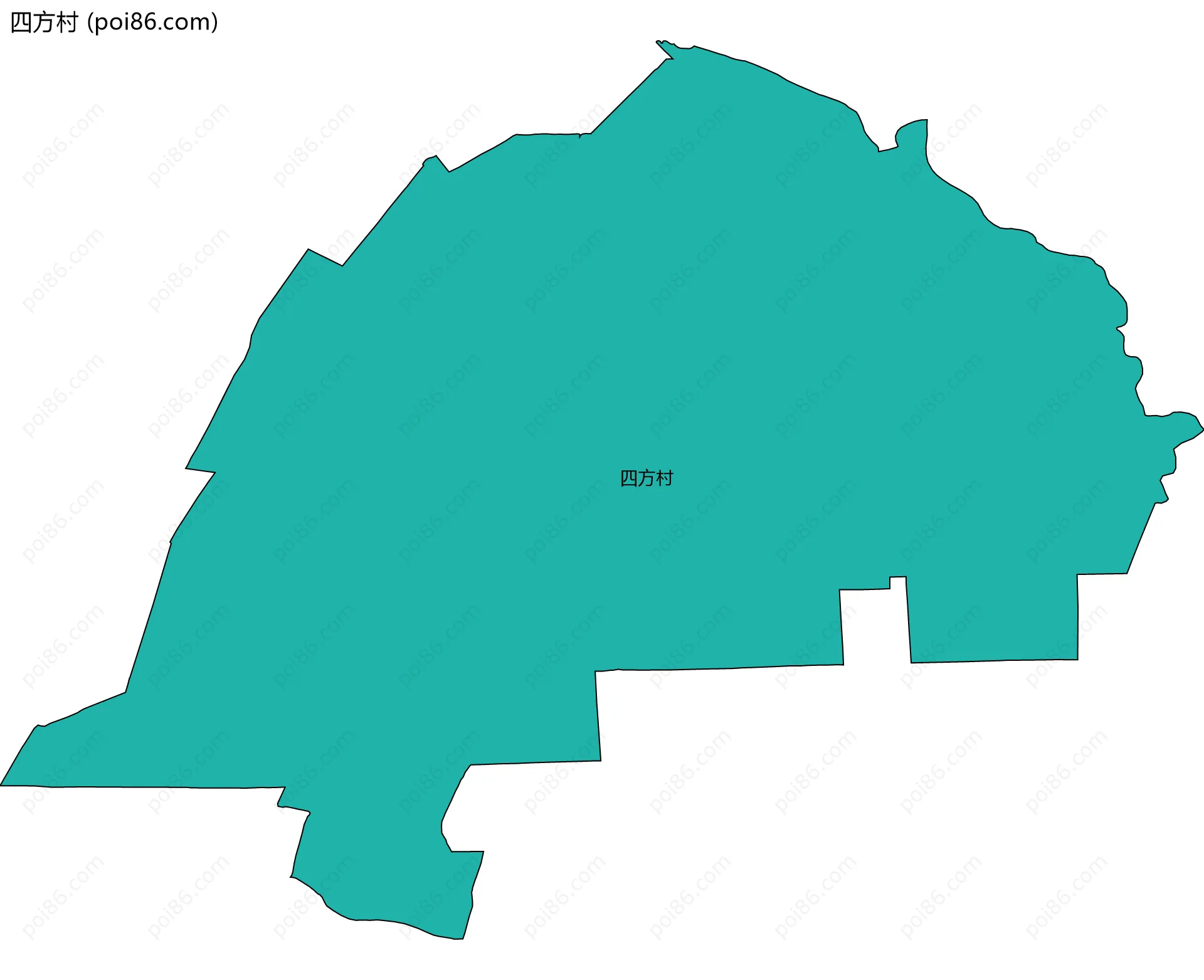 四方村边界地图