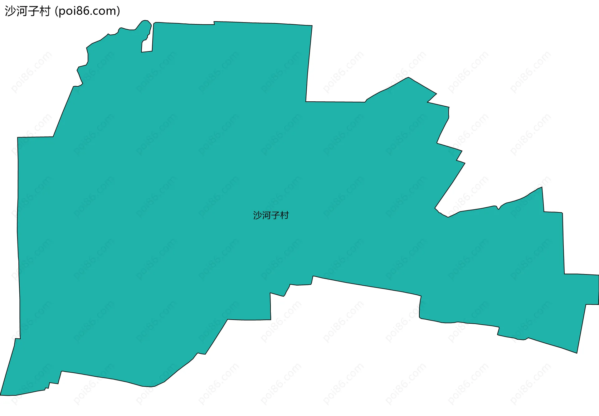 沙河子村边界地图