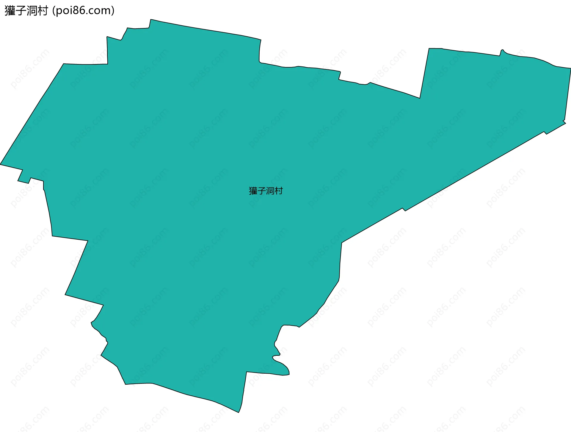 獾子洞村边界地图
