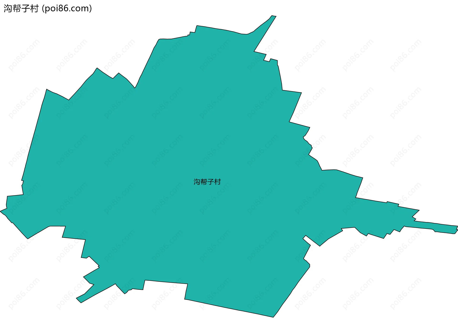 沟帮子村边界地图