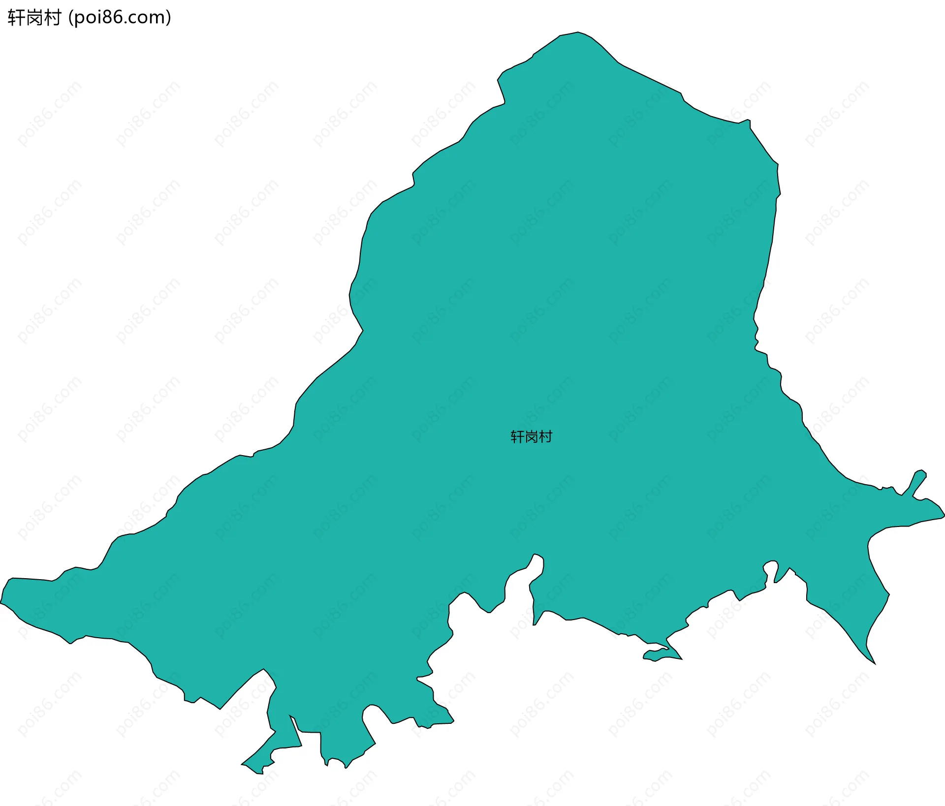 轩岗村边界地图