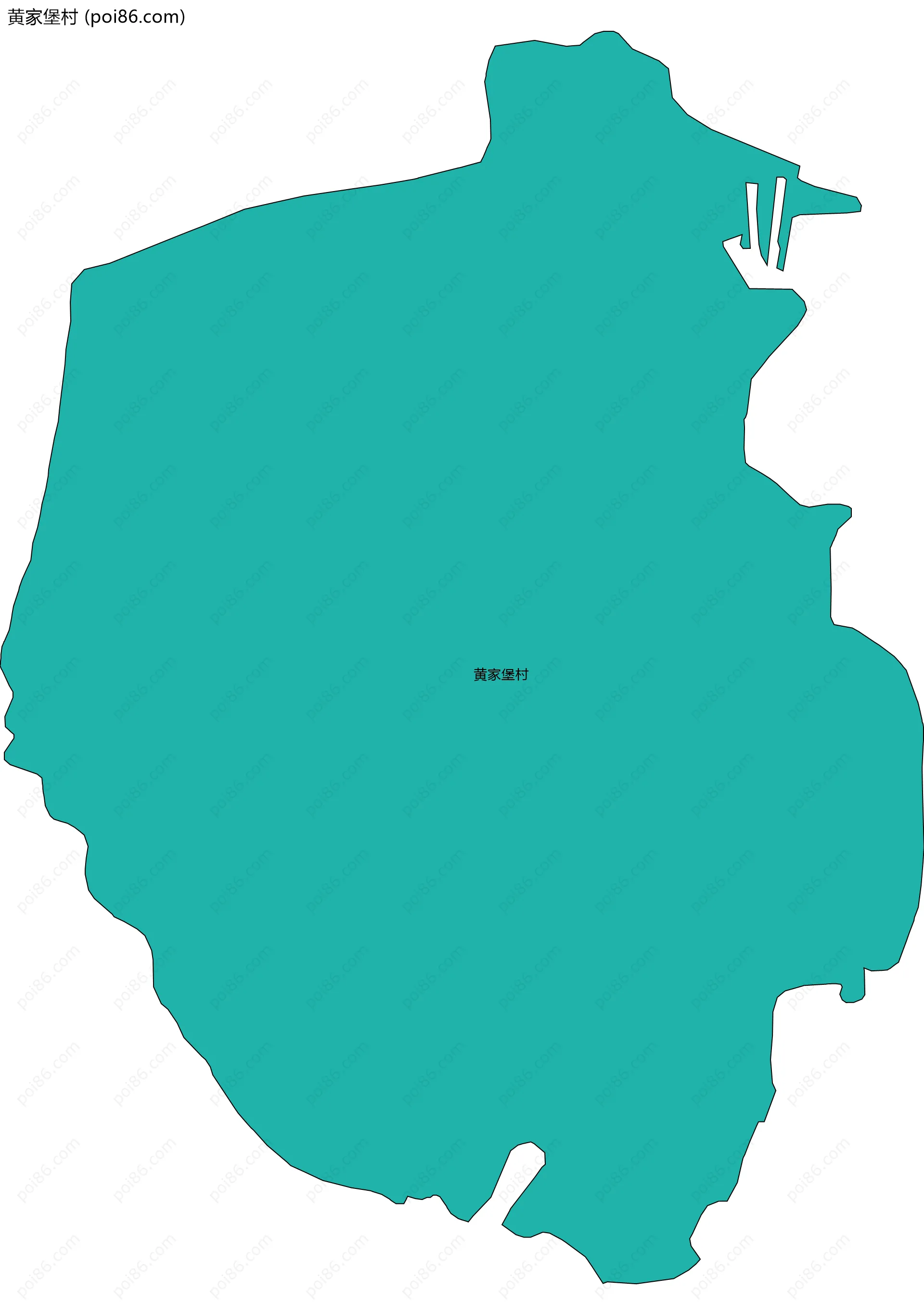 黄家堡村边界地图