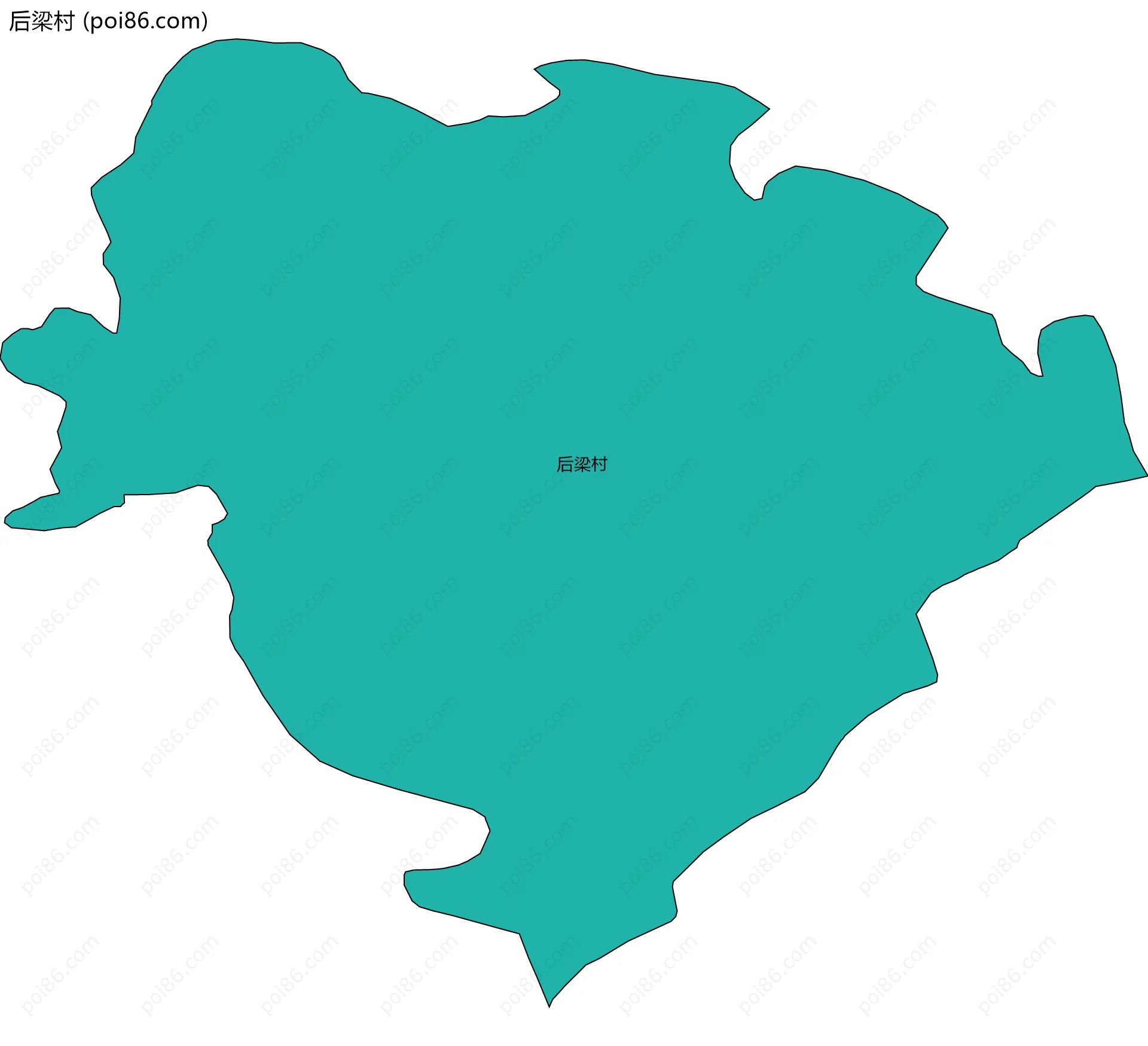 后梁村边界地图