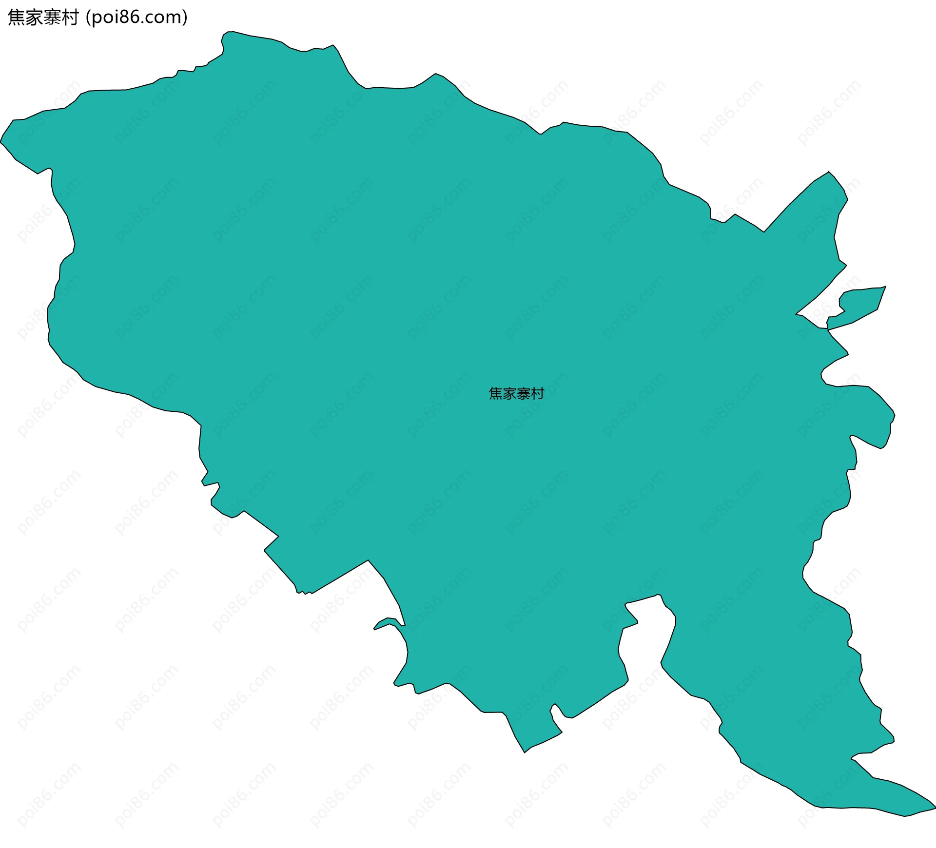 焦家寨村边界地图