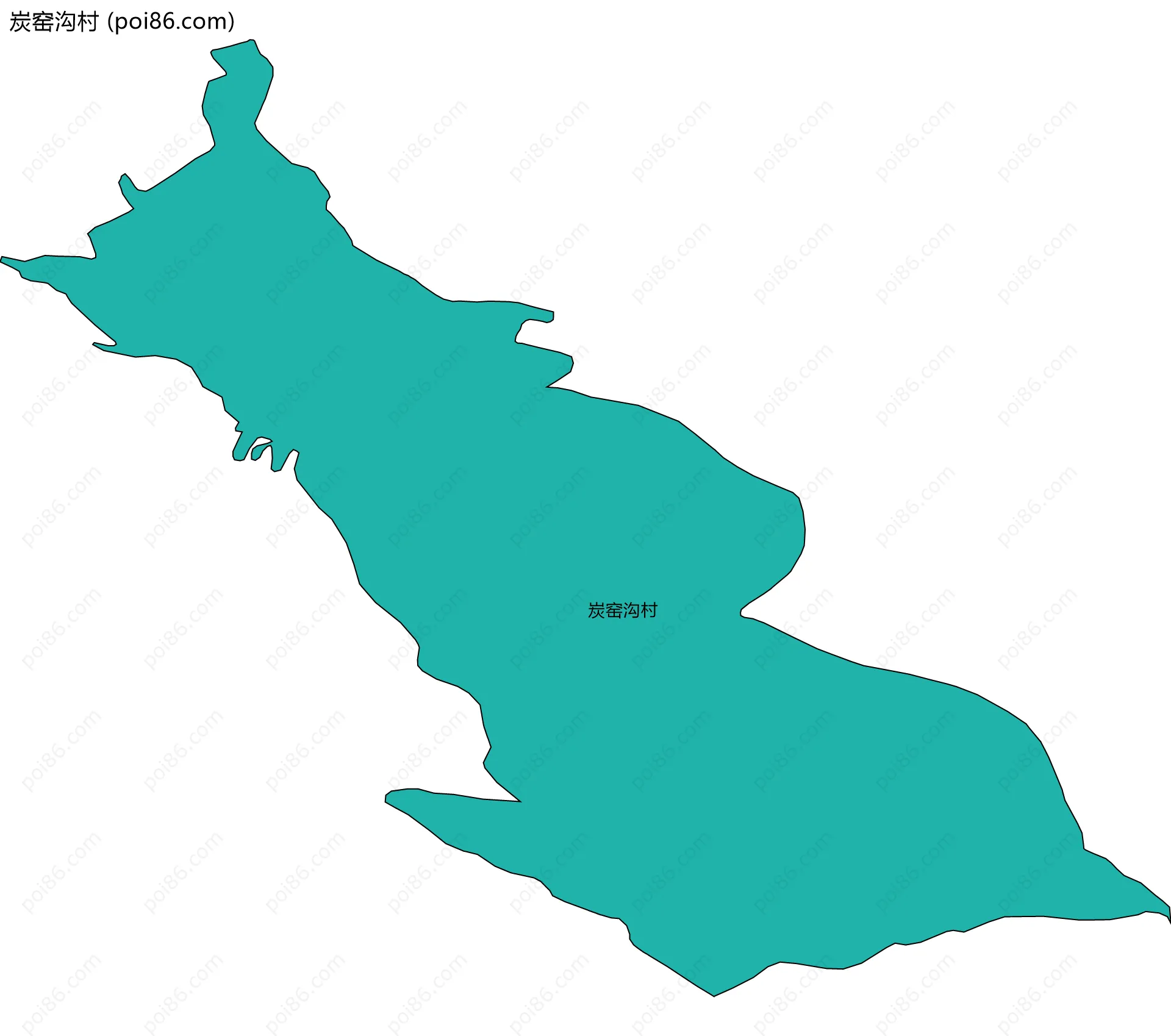 炭窑沟村边界地图