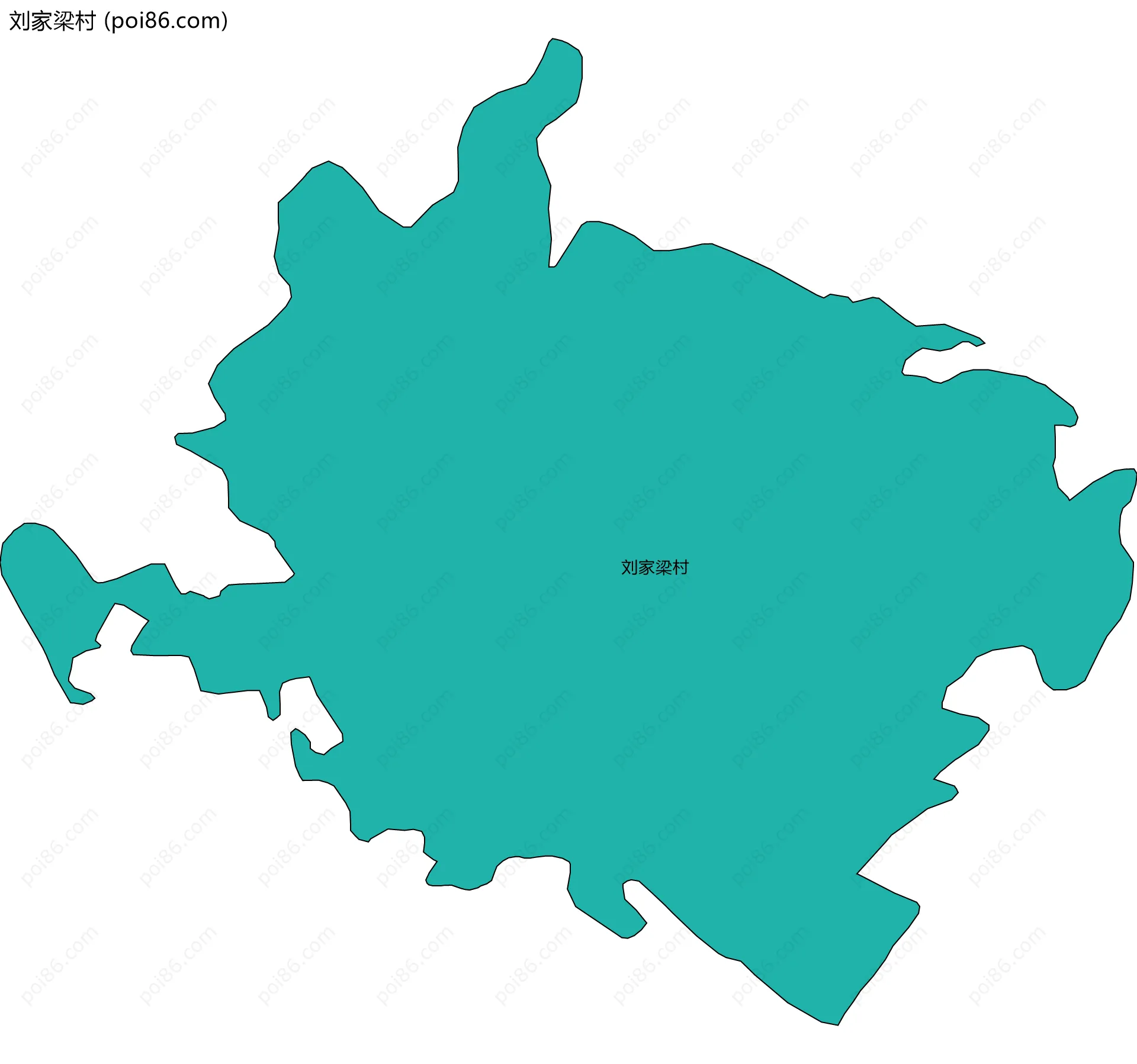 刘家梁村边界地图