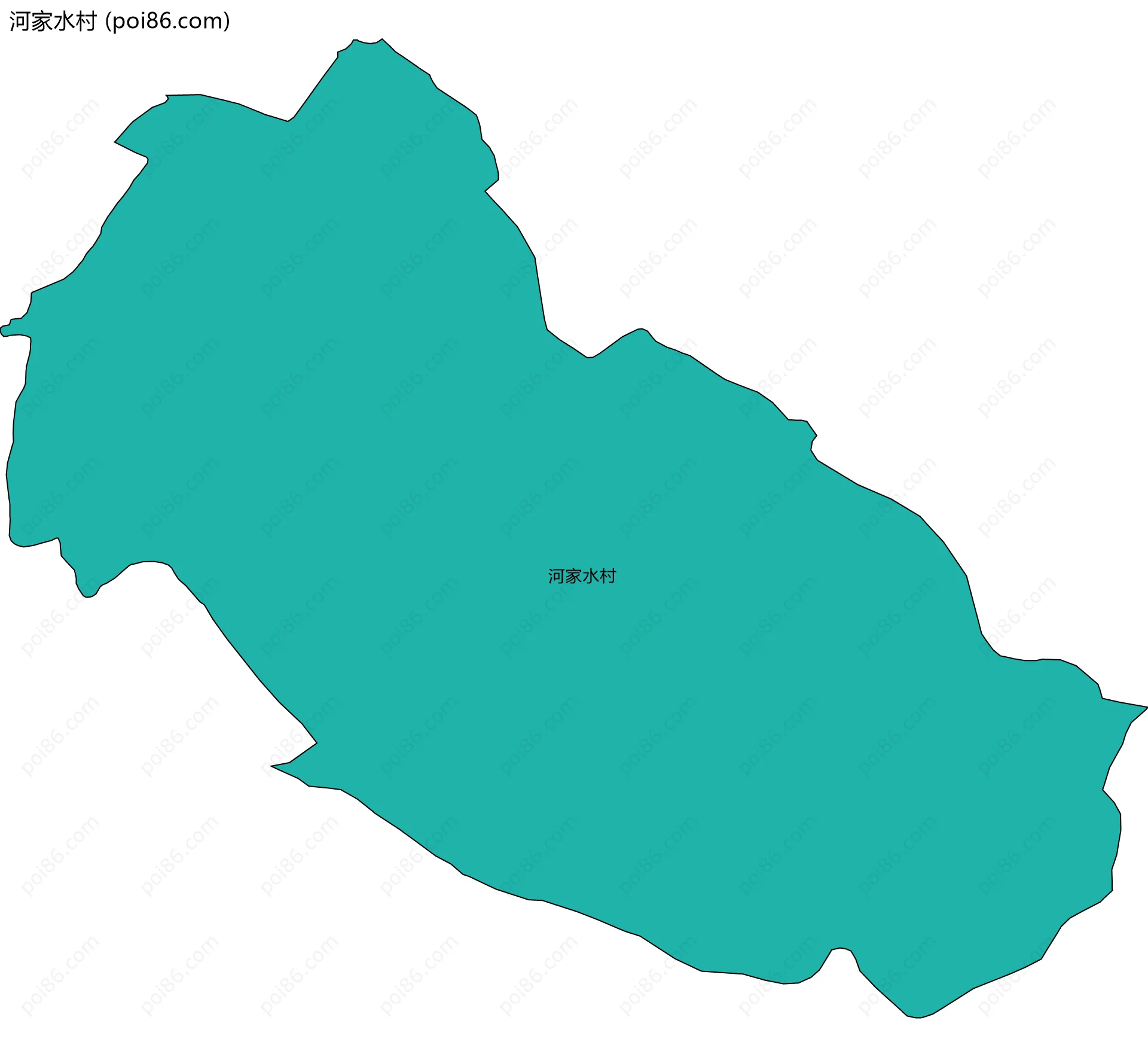 河家水村边界地图