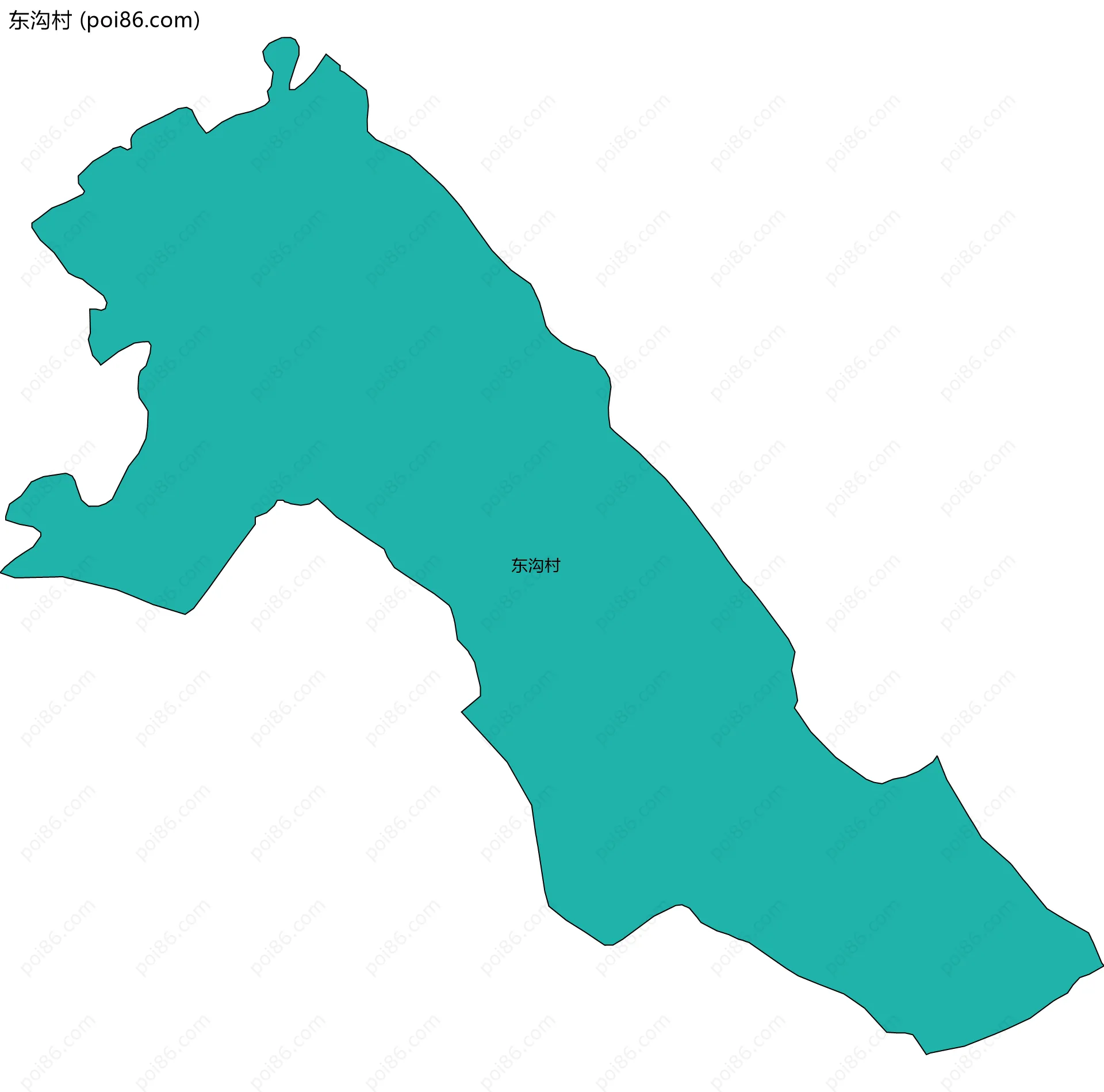 东沟村边界地图