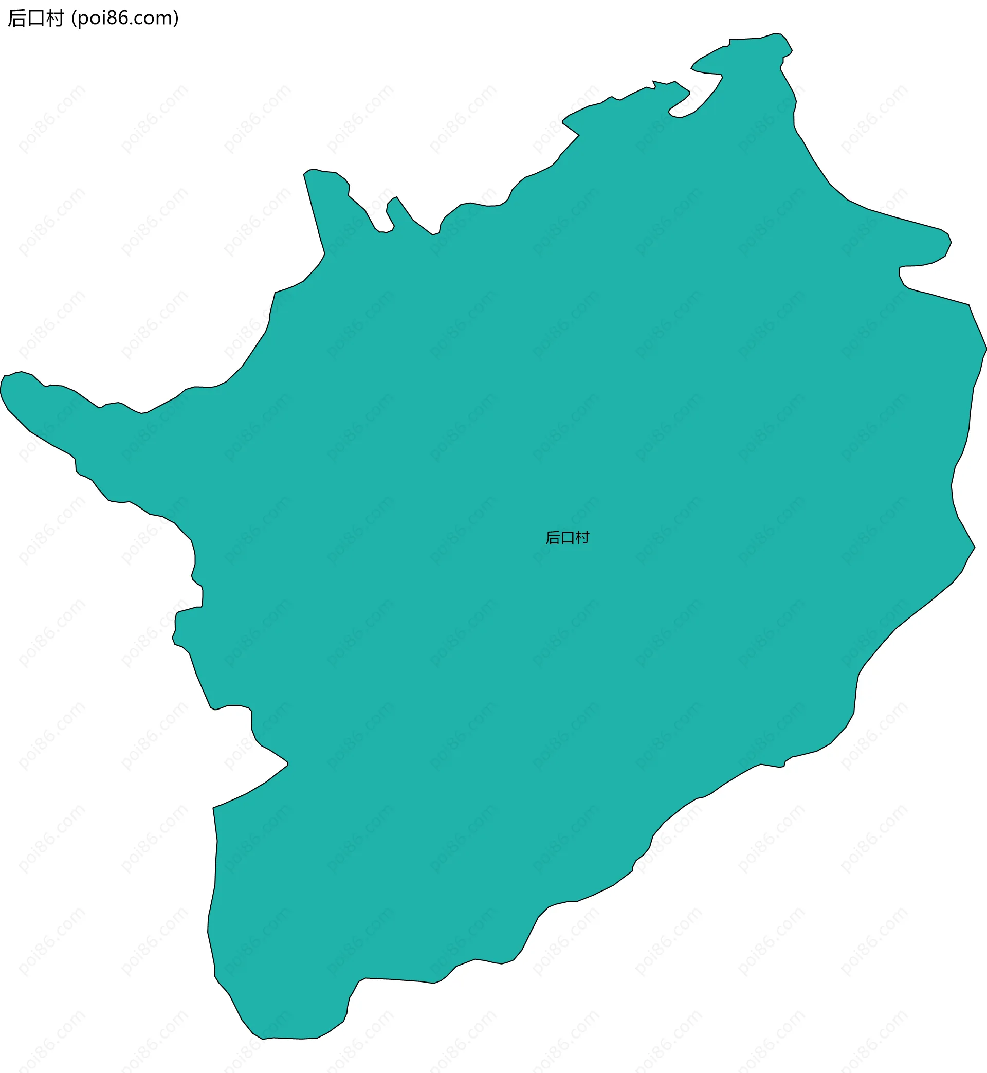 后口村边界地图