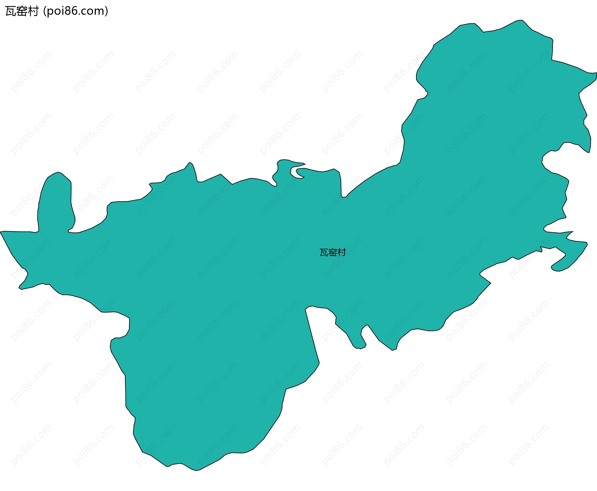 瓦窑村边界地图