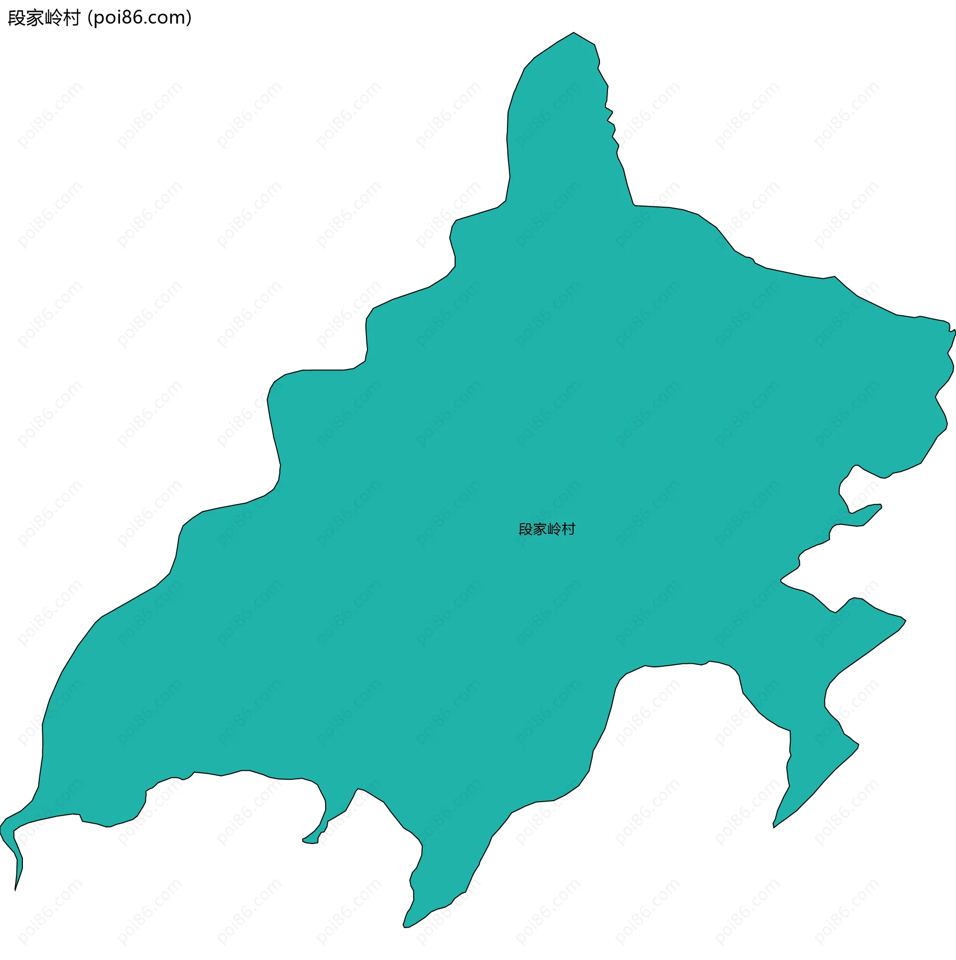 段家岭村边界地图