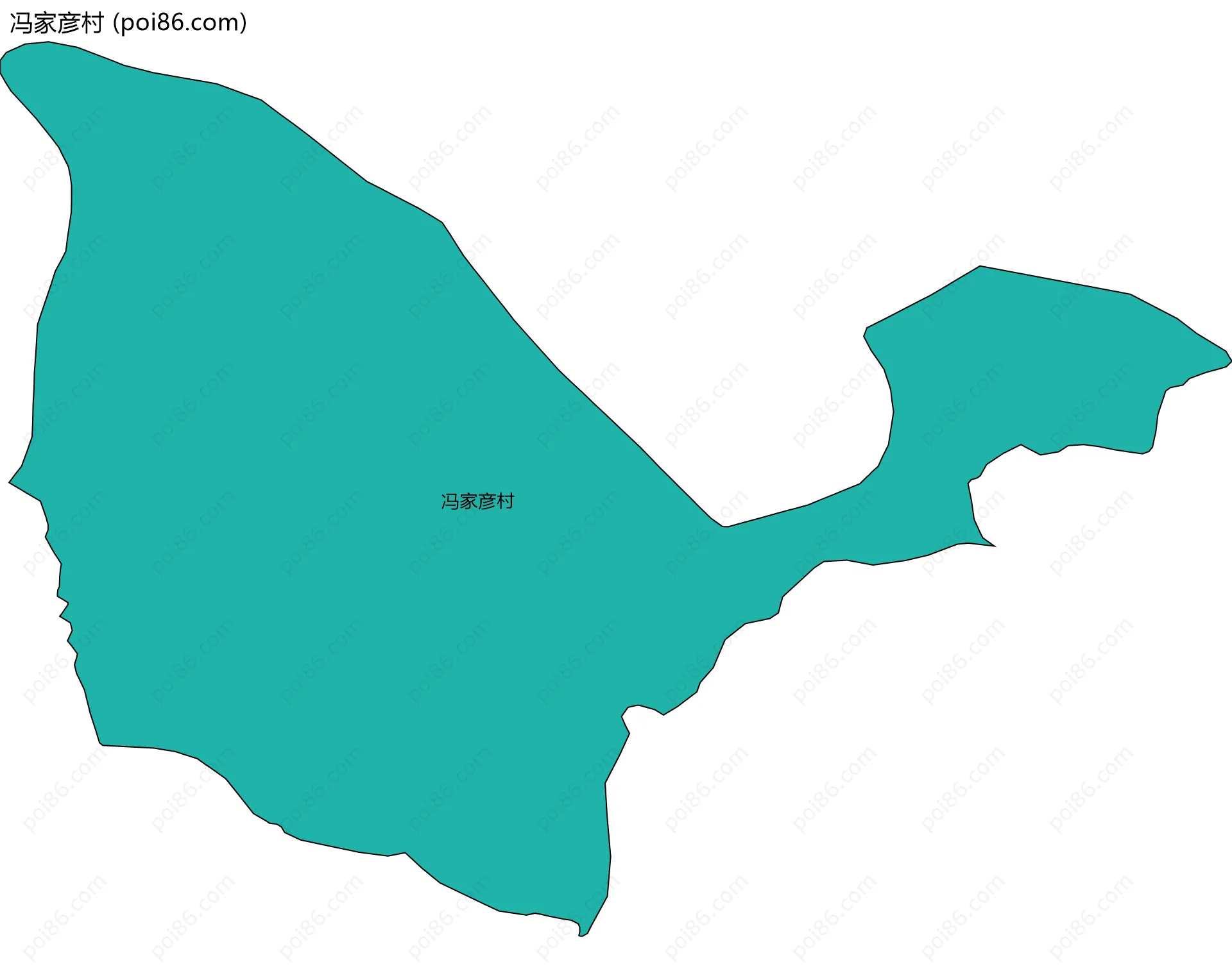 冯家彦村边界地图