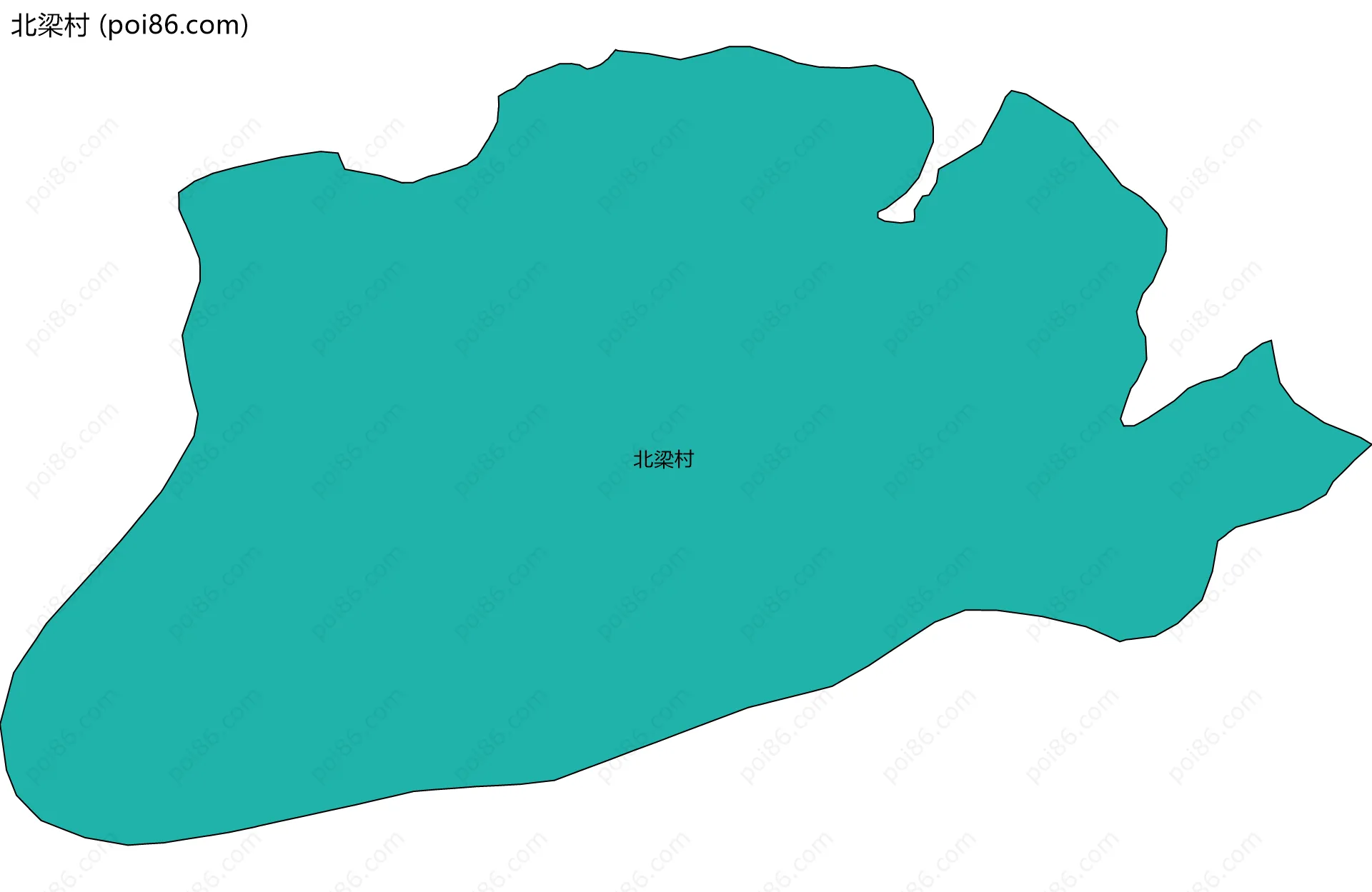北梁村边界地图